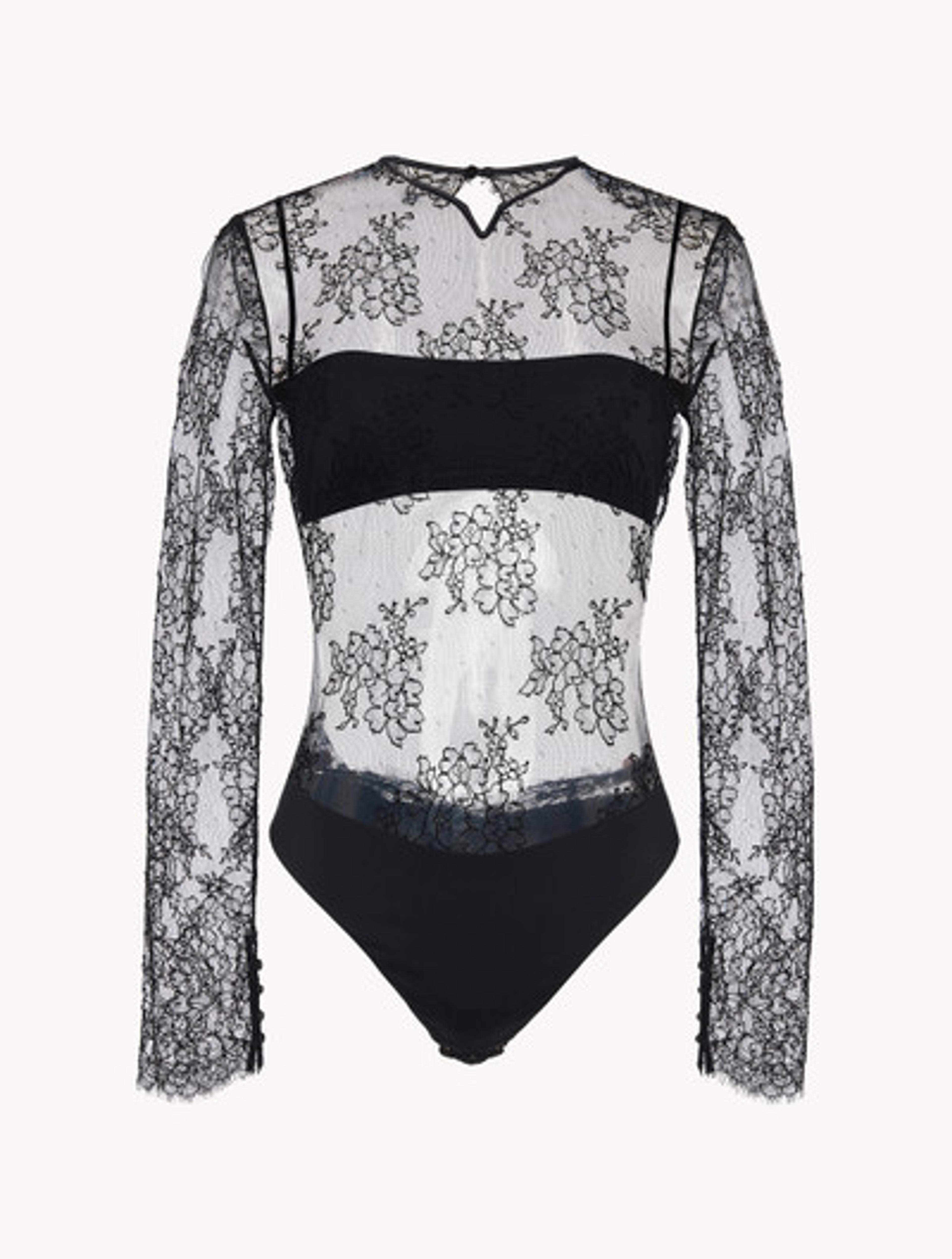 LaPerla Lace Bodysuit in Black