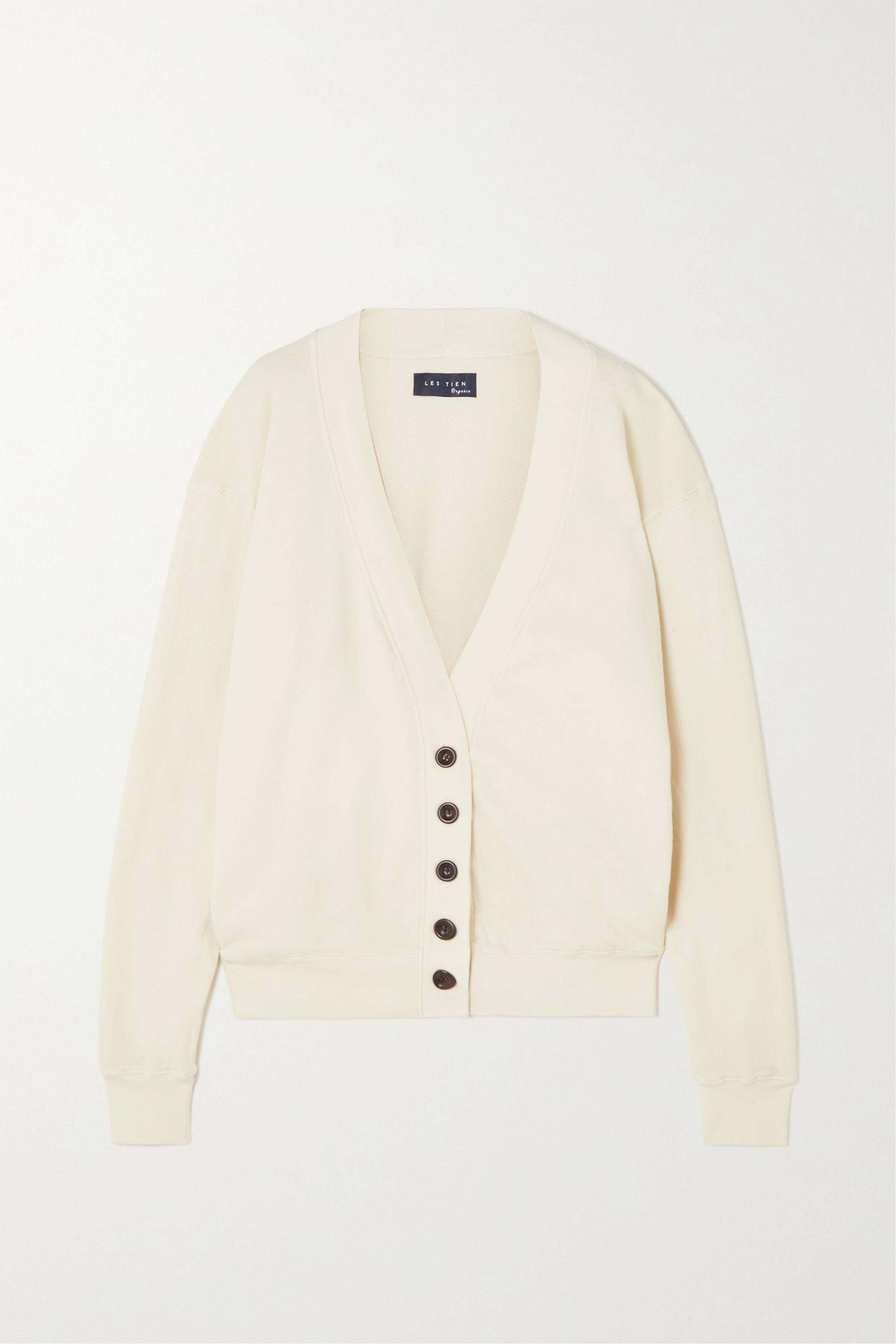 LES TIEN - Organic cotton-terry cardigan