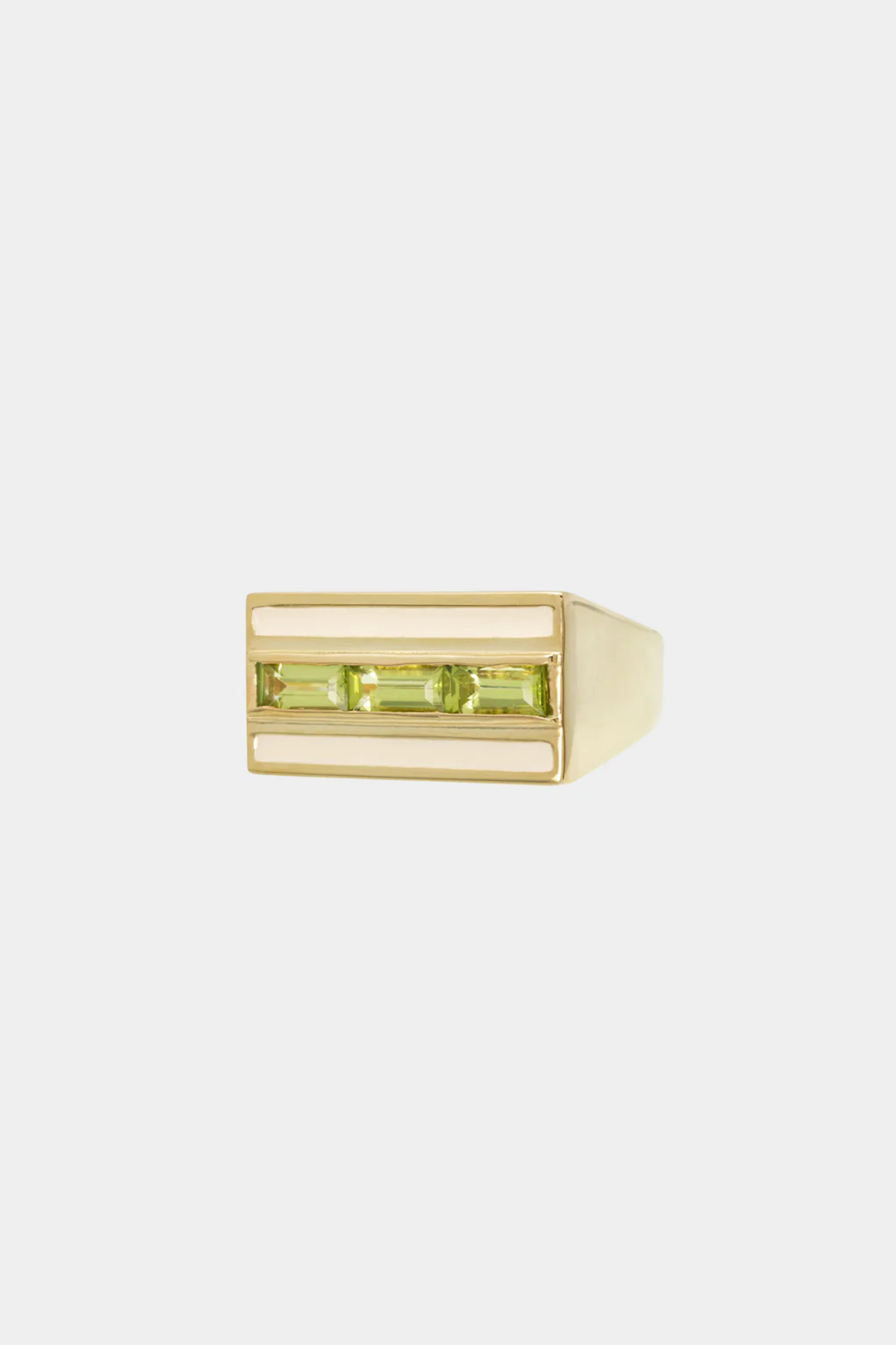 Deco Central Ring, Peridot