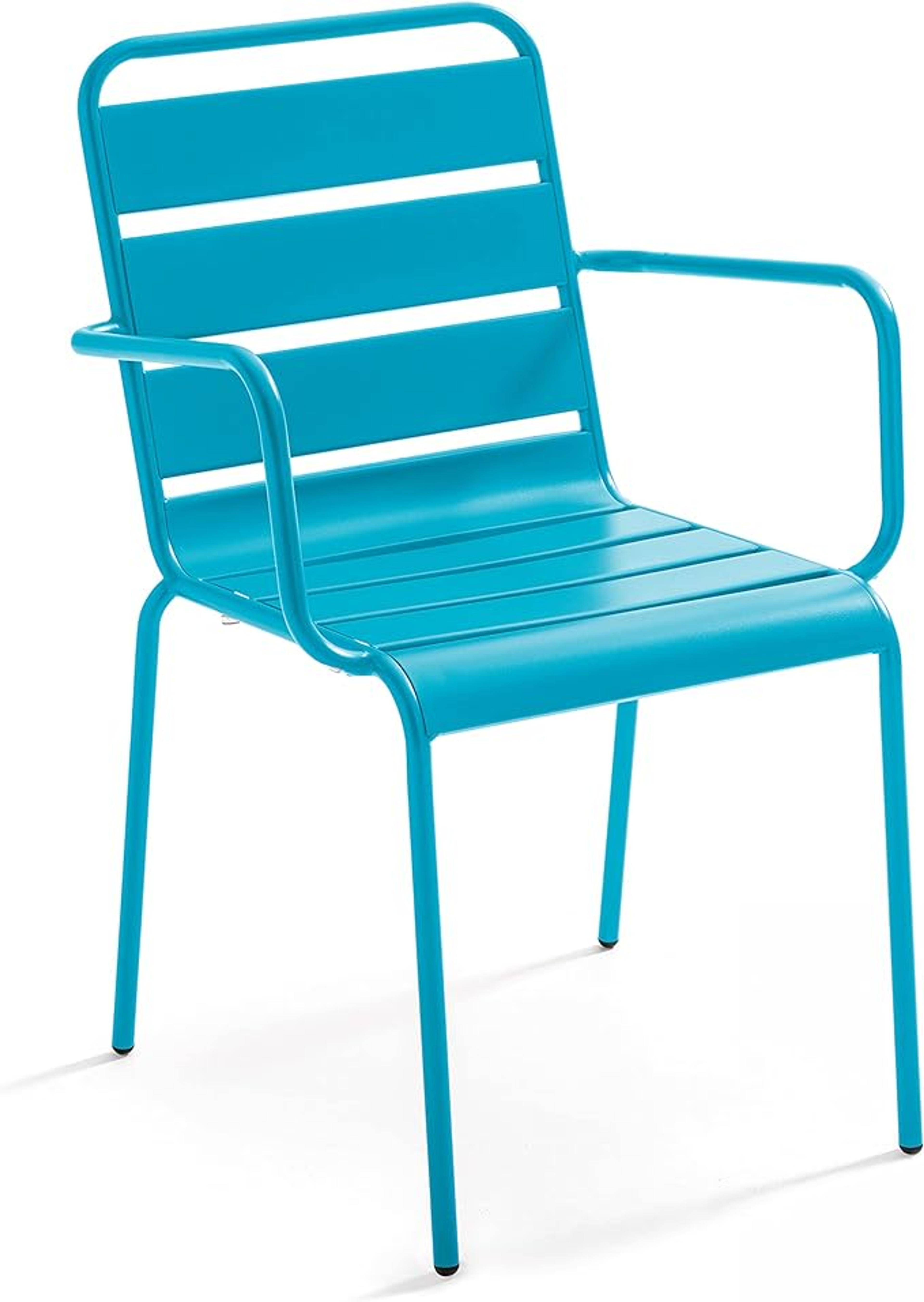 Oviala Palavas Metal Garden Chair, Blue : Amazon.de: Garden