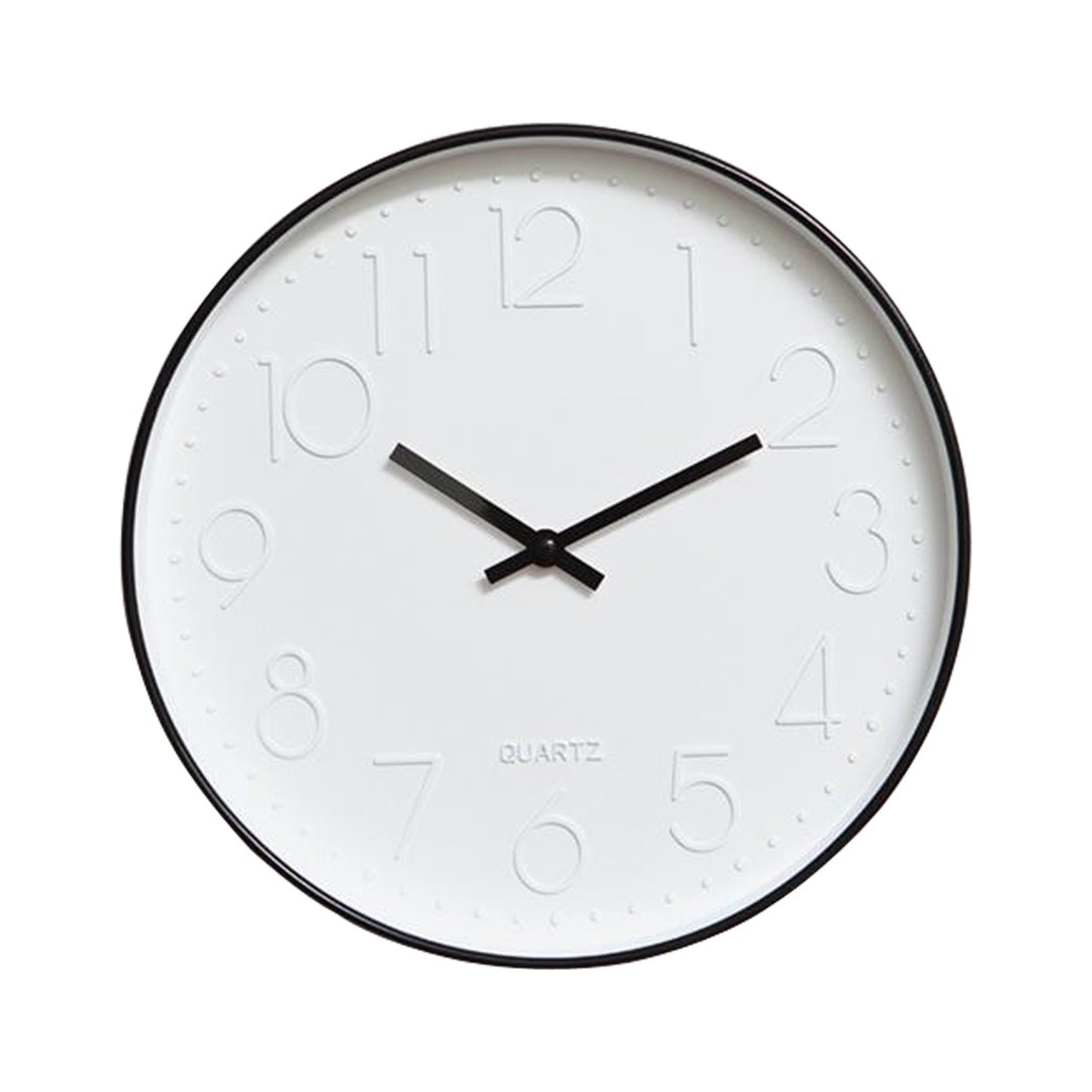 Foyou 12 Inch Silent Non Ticking Quartz Modern Round Decoretive Wall Clock