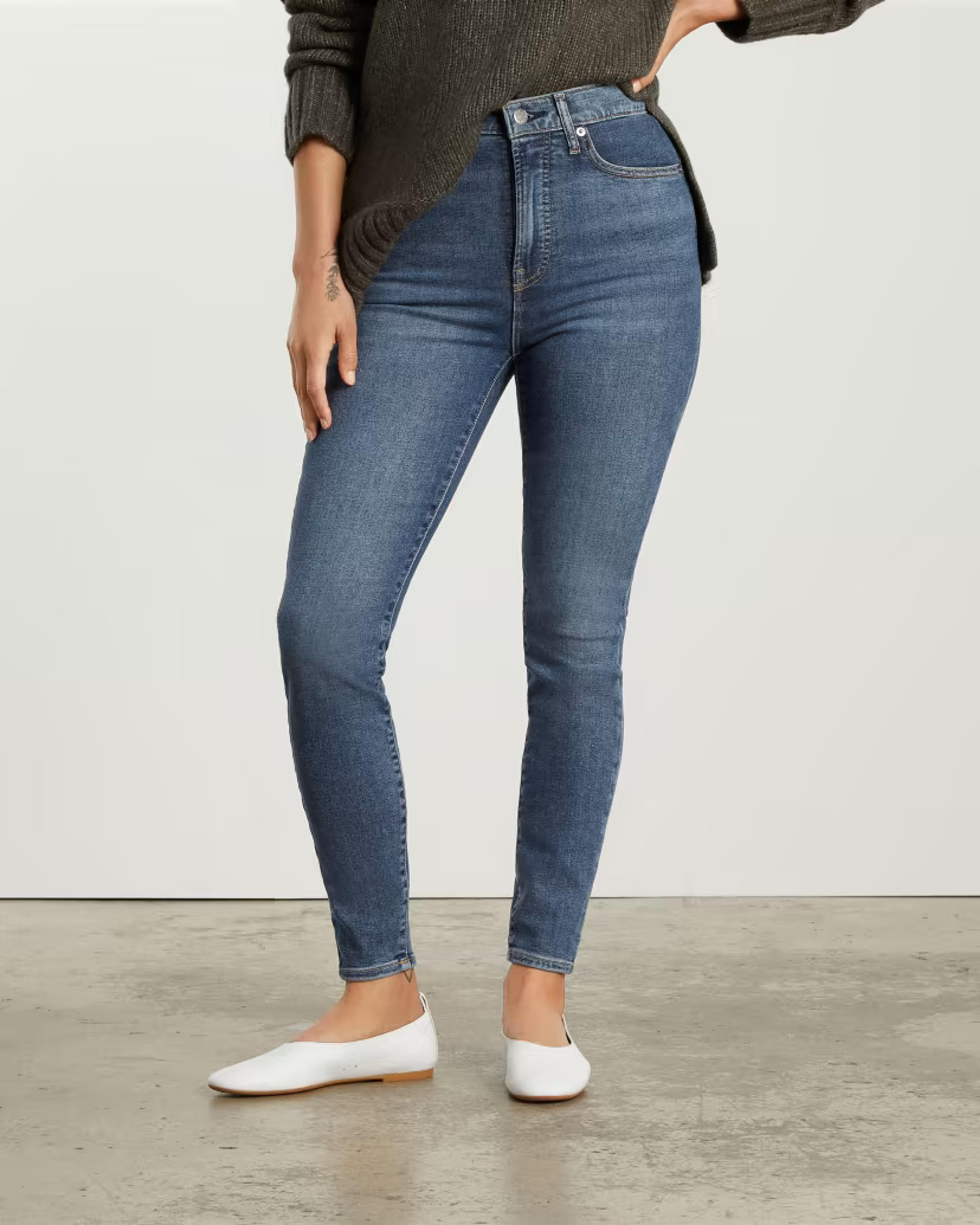 The Way-High® Skinny Jean Authentic Blue – Everlane - Size: 28, Inseam: 26"