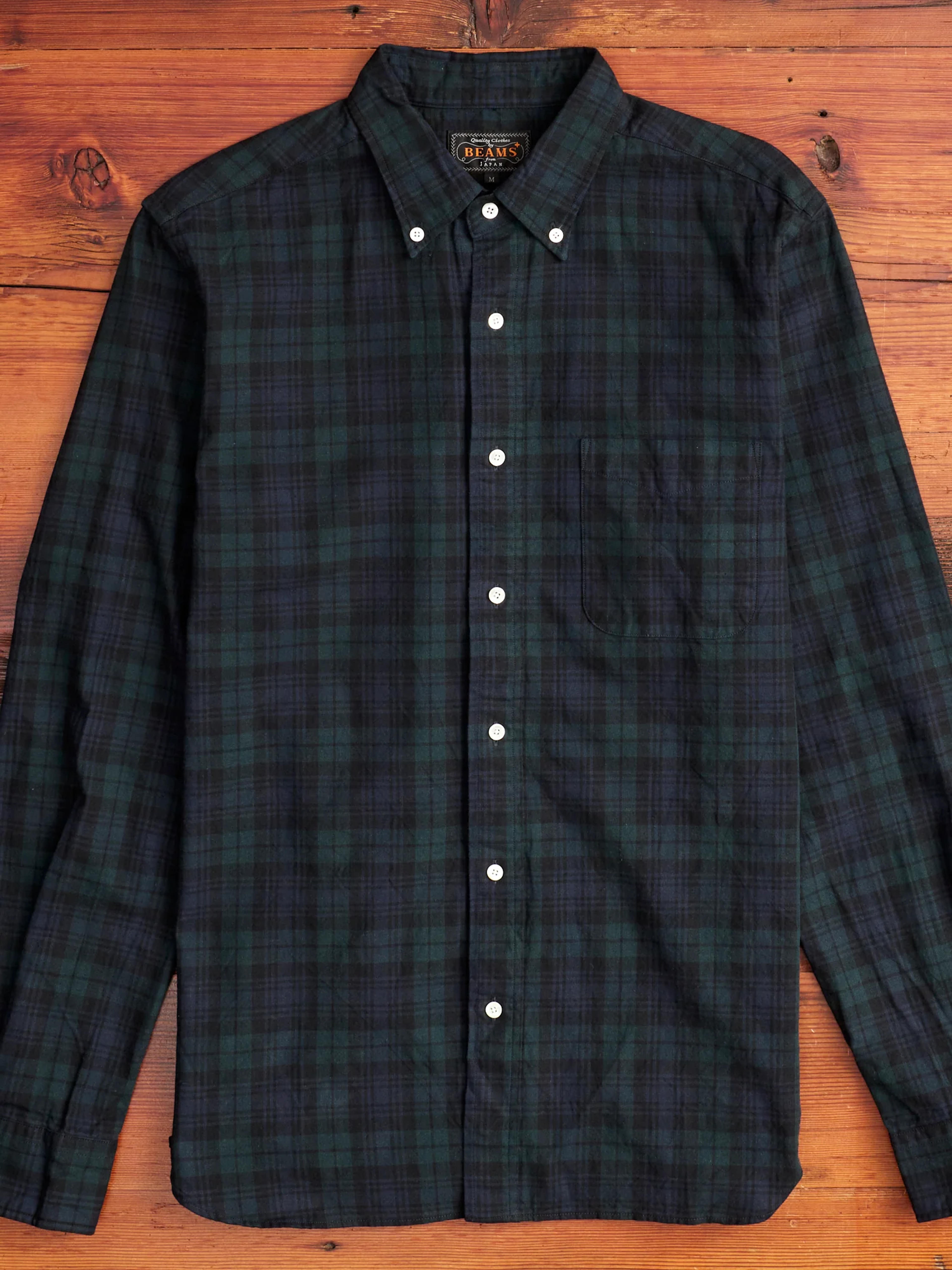 Indigo Check Button-Down Shirt