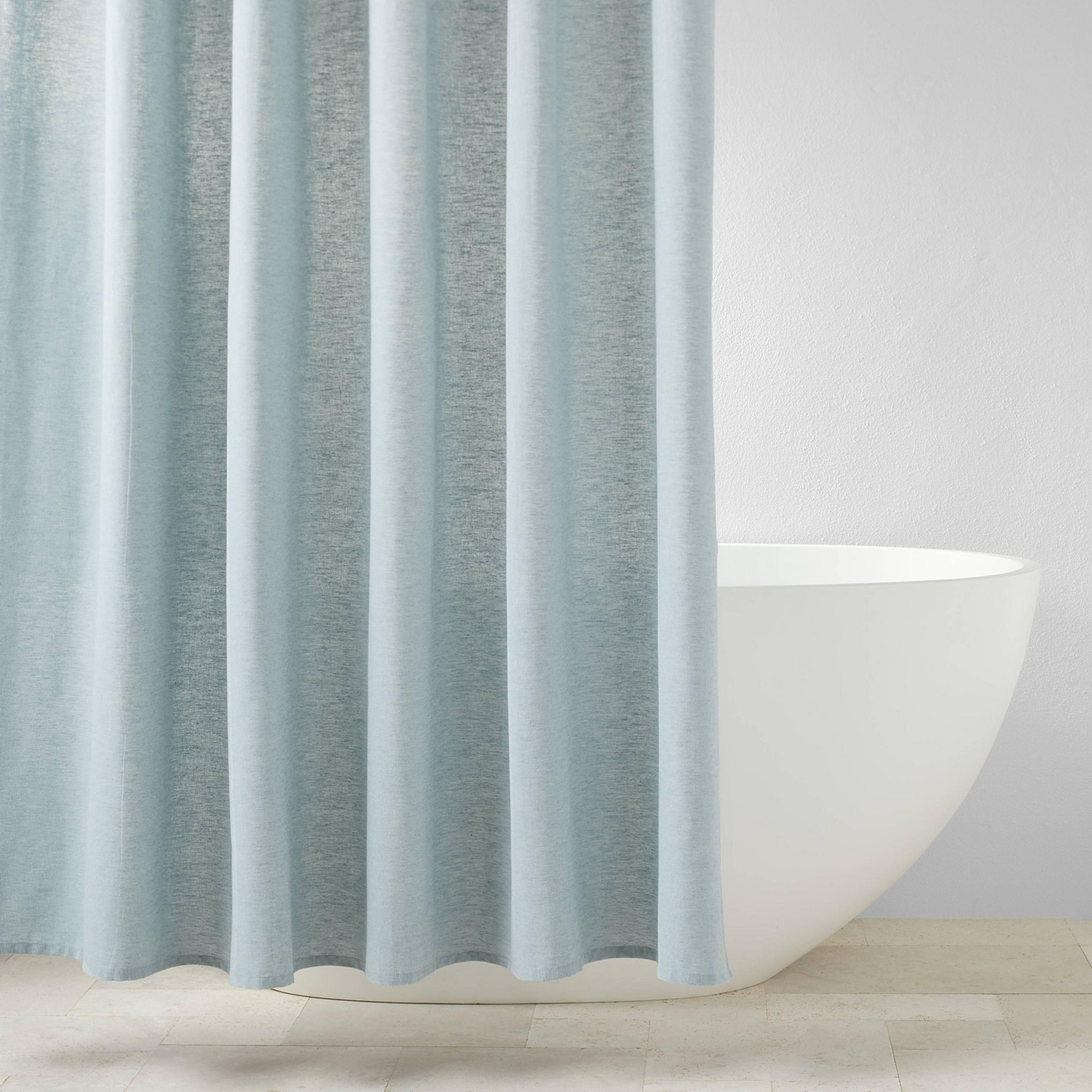 Chambray Shower Curtain Turquoise - Casaluna&#8482;