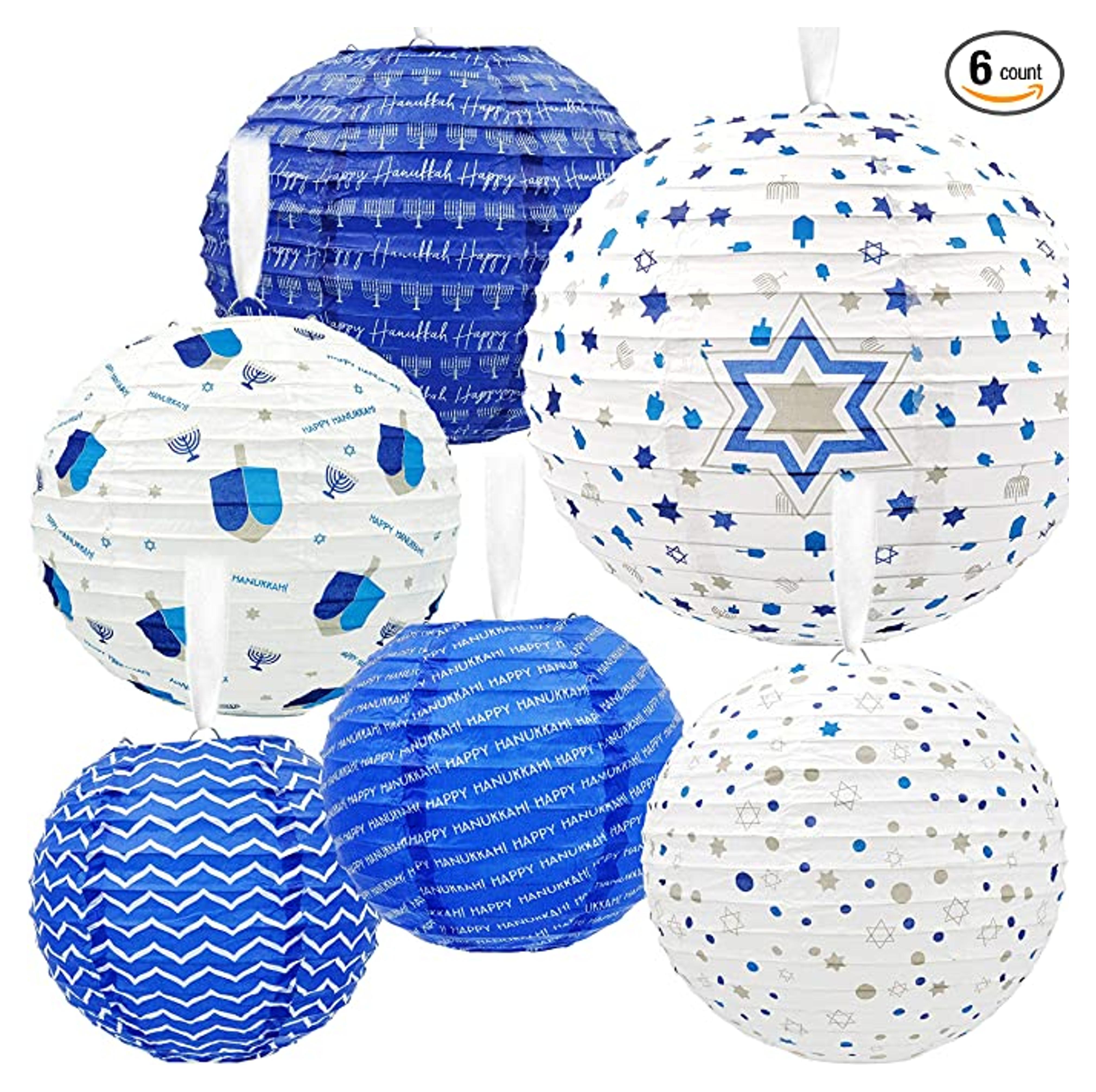 Amazon.com: Hanukkah Hanging Ball Lanterns Ornaments 6 Piece - Hanukkah Decorations! : Home & Kitchen