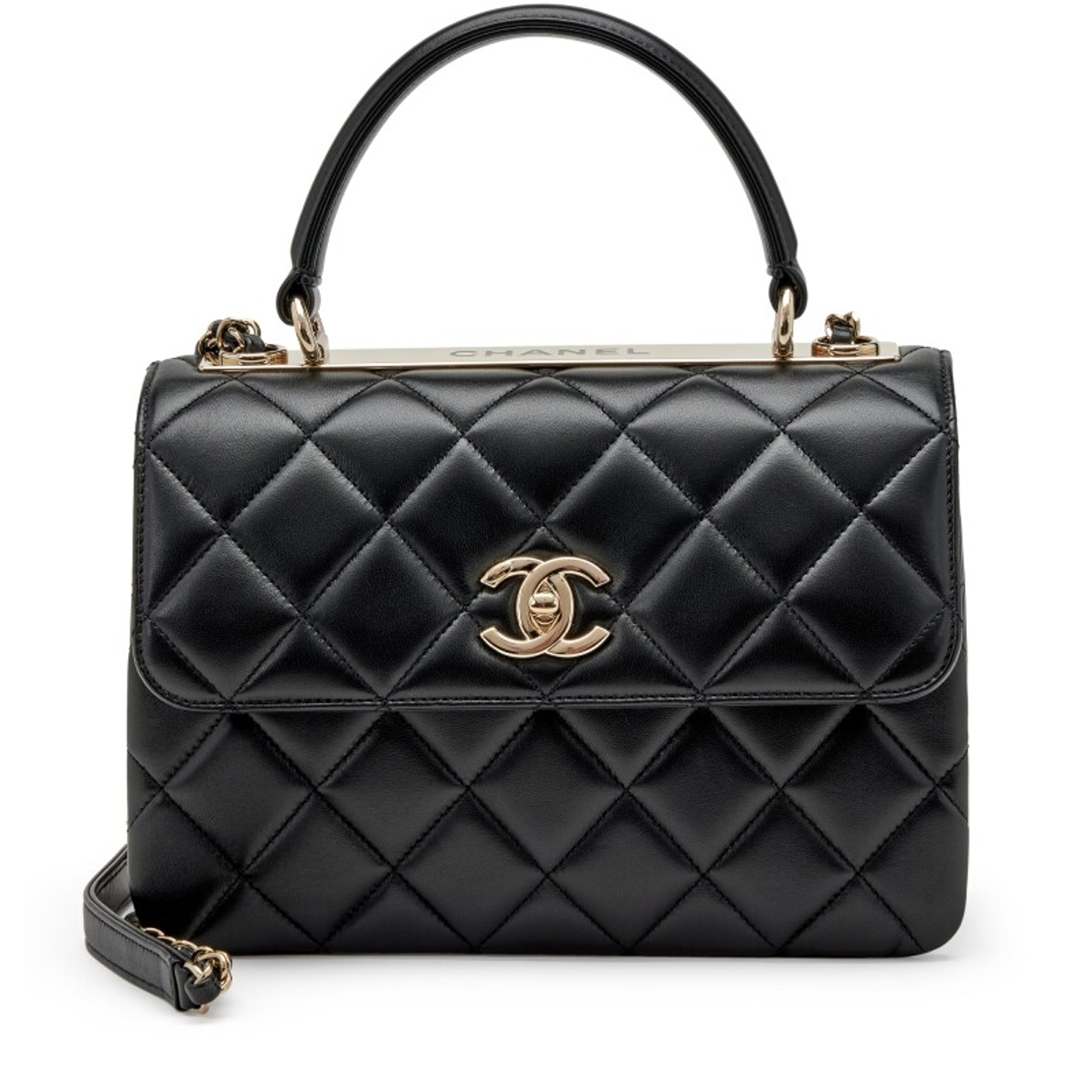 Chanel Black Quilted Lambskin Small Trendy CC Dual Handle Flap Gold Hardware, 2022 Available For Immediate Sale At Sotheby’s