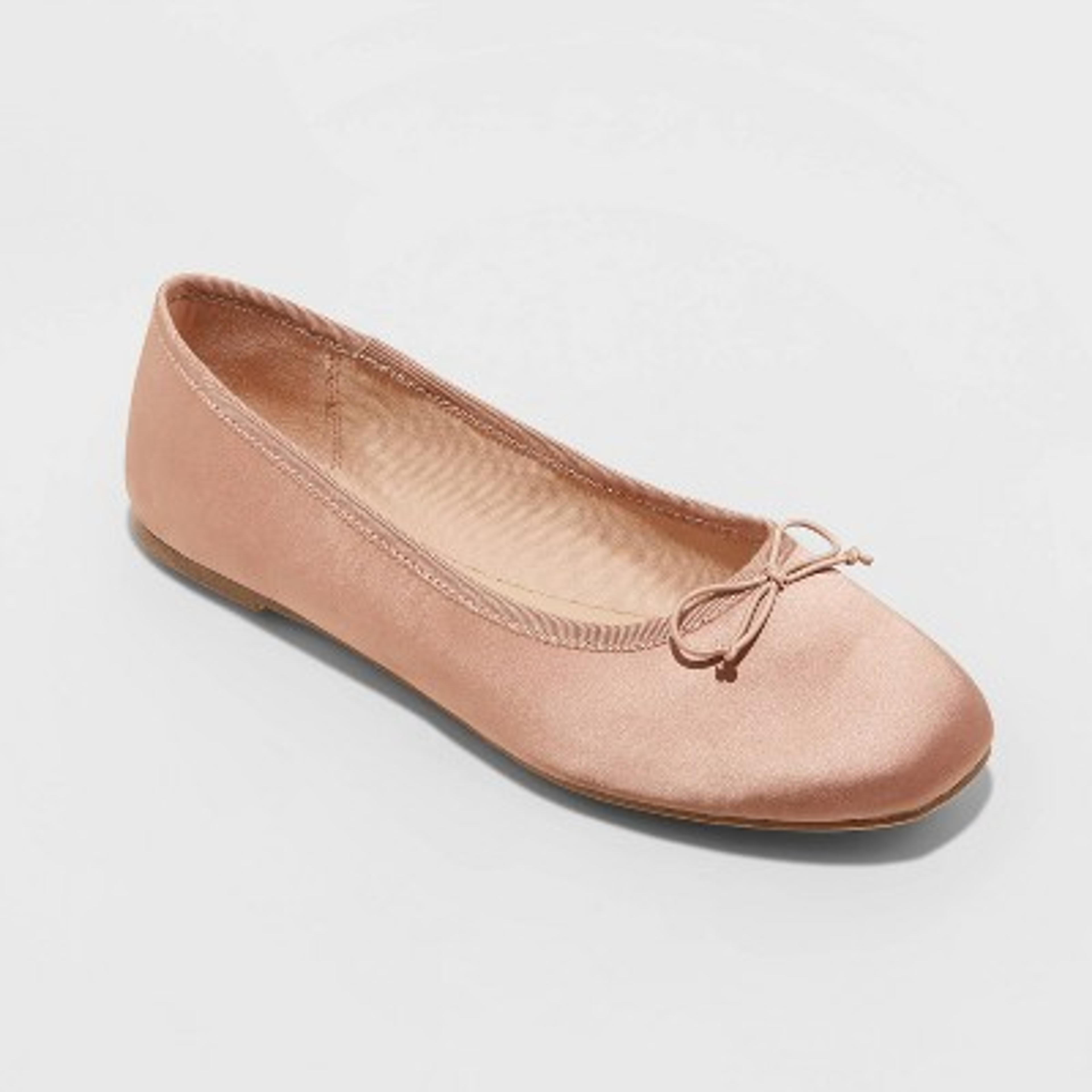 Women's Jackie Ballet Flats - A New Day™ Copper 11