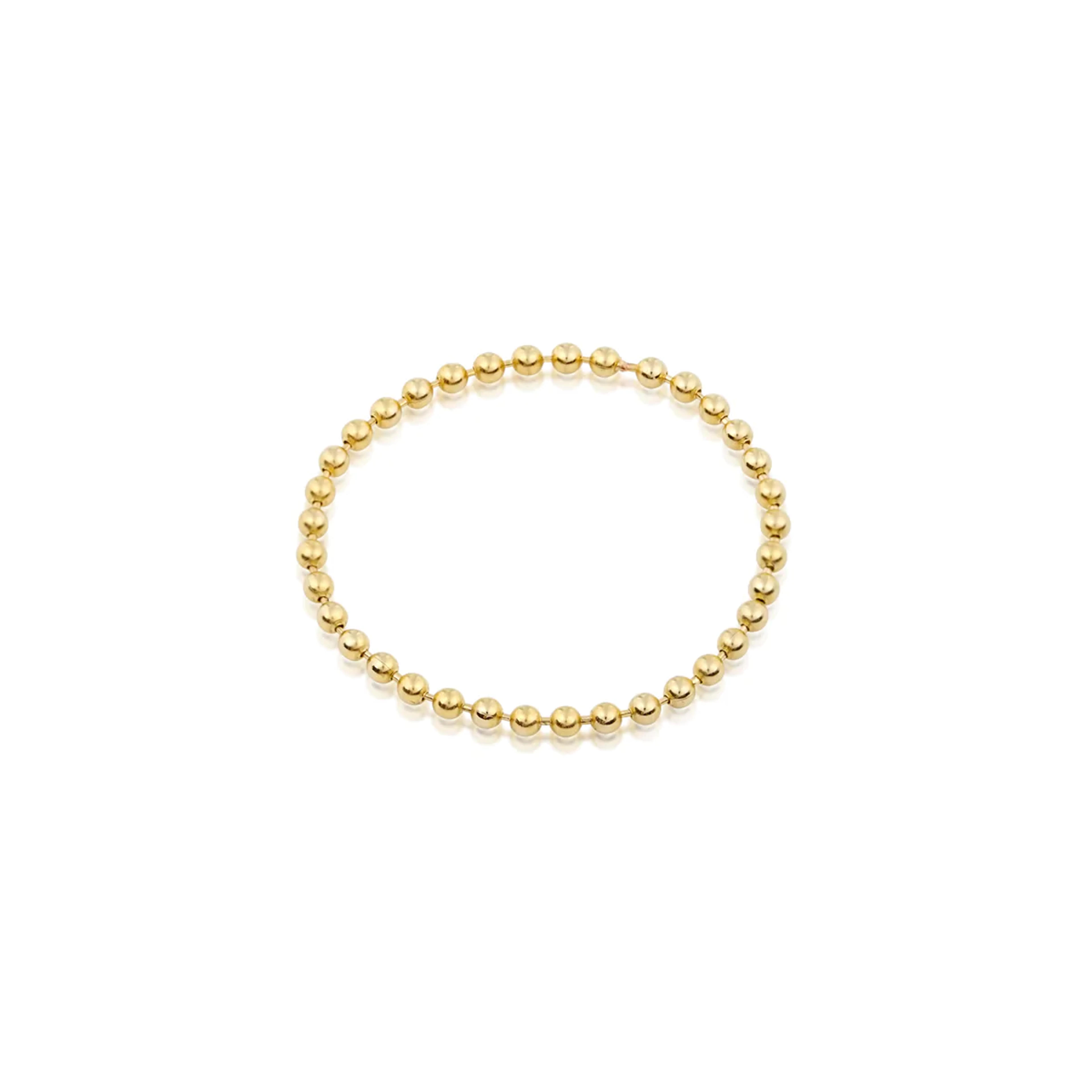 Bead Chain Ring - 14K Yellow Gold / 9