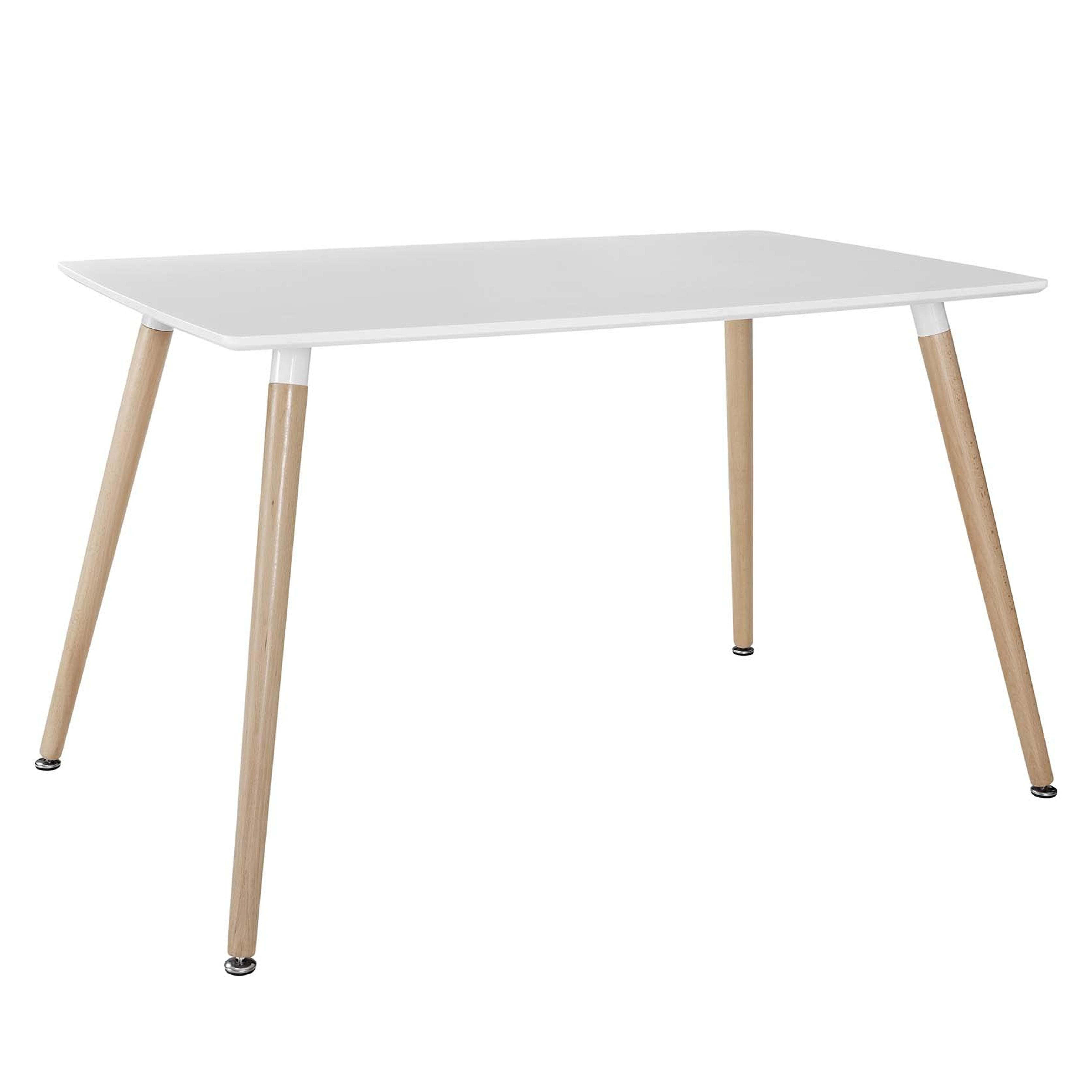 LexMod Field Dining Table, White