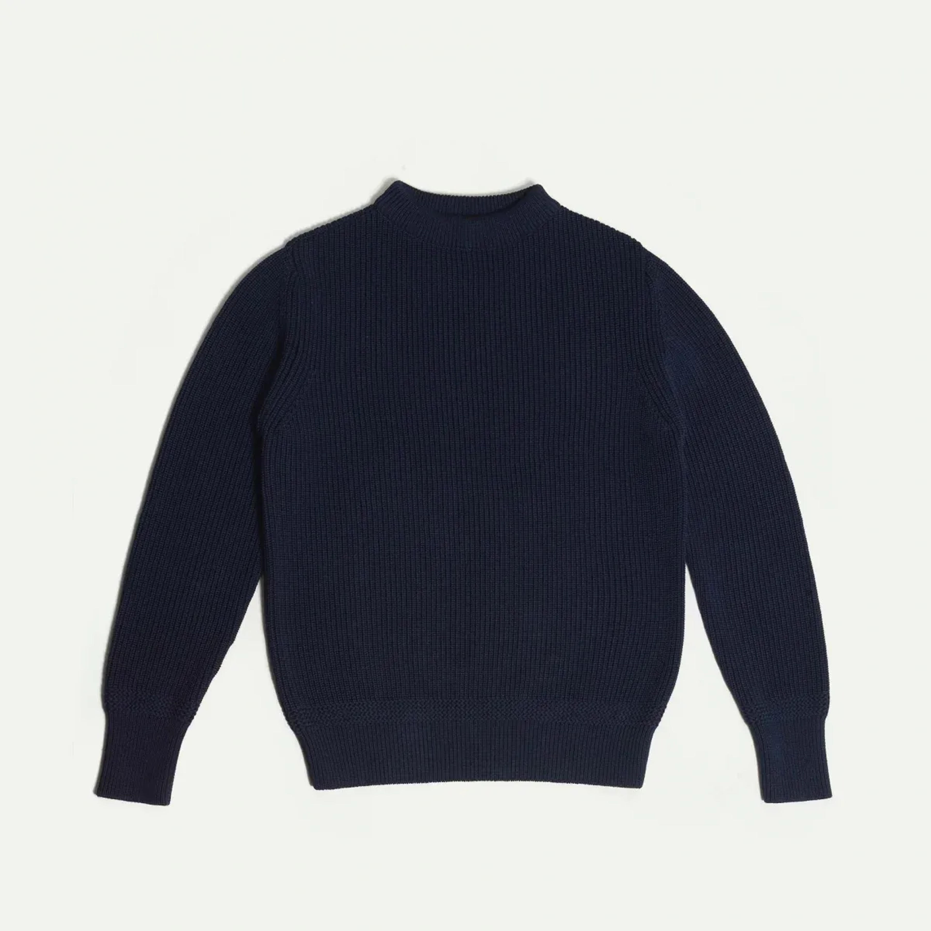The seaman’s sweater made in France by Bleu de Chauffe- Navy Blue
