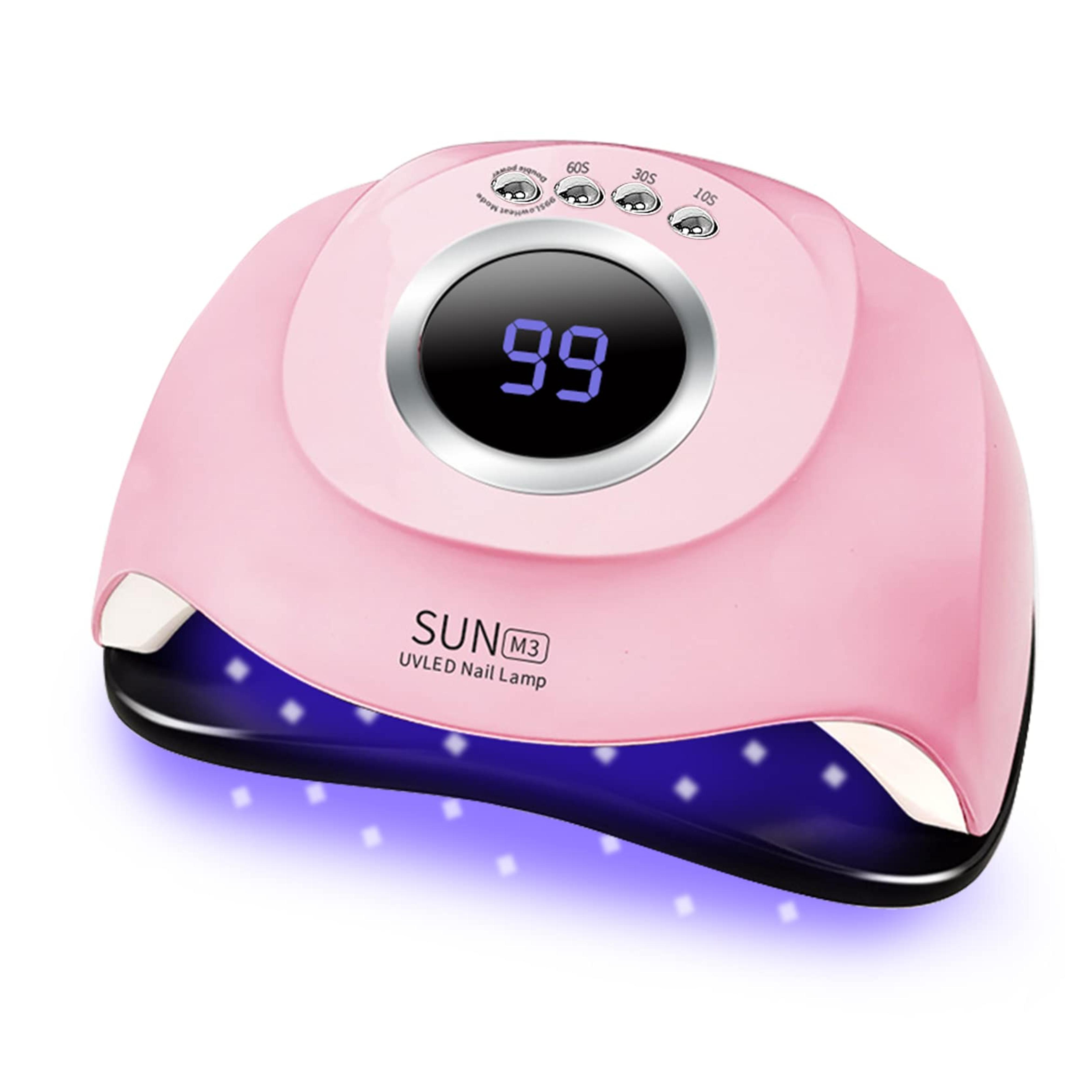 UV LED Nail Lamp, uv Light for Nails, 180W Professional Nail Dryer Gel Polish Light with 4 Timer Setting, Professional Nail Art Tools with Automatic Sensor, LCD Display