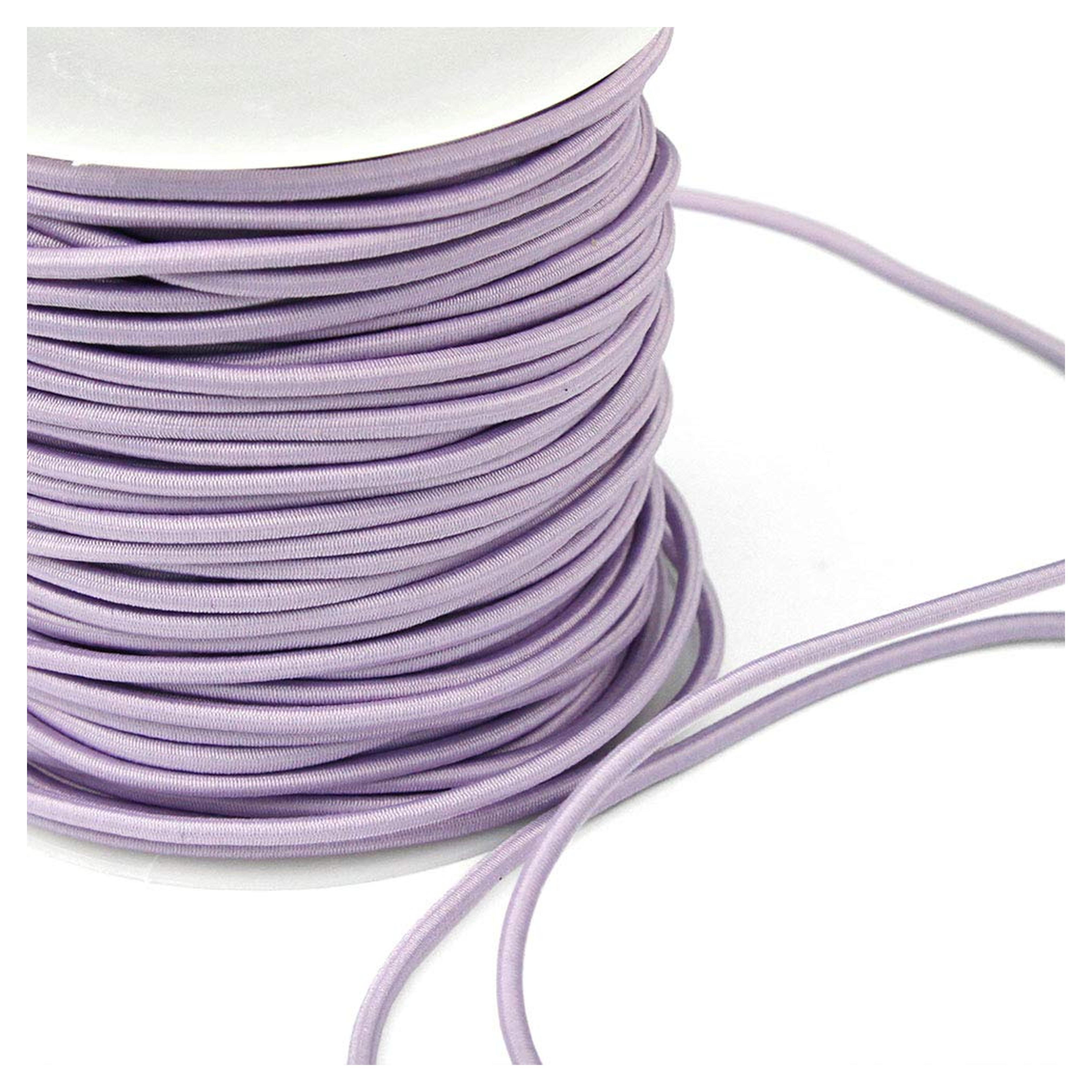 3 Yards of REILLY 3mm Round Elastic Cord, Lavender