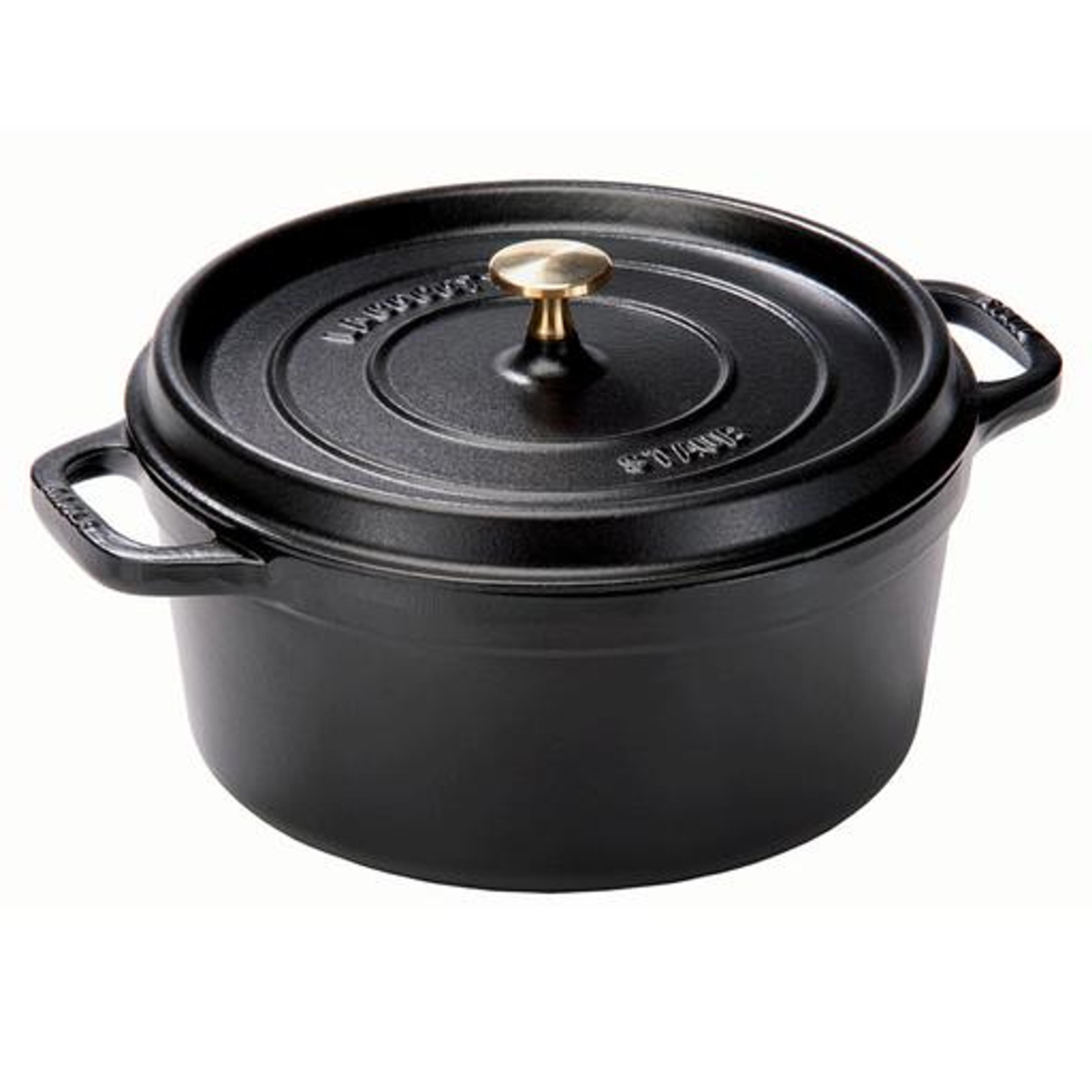 Staub Cast Iron 4-qt Round Cocotte - Matte Black | Kitchen