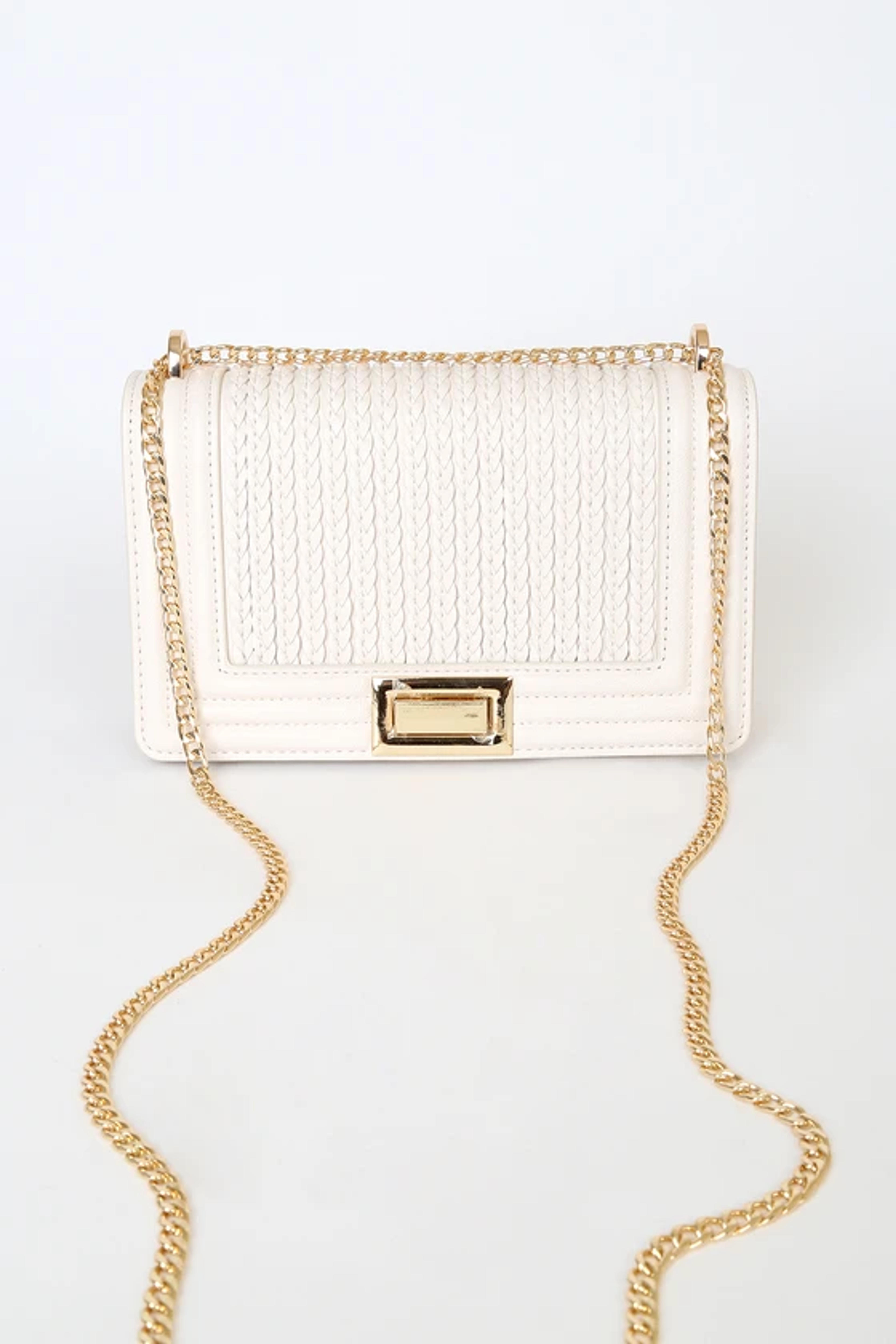 White Crossbody Bag - Braided Crossbody Bag - Vegan Leather Bag - Lulus