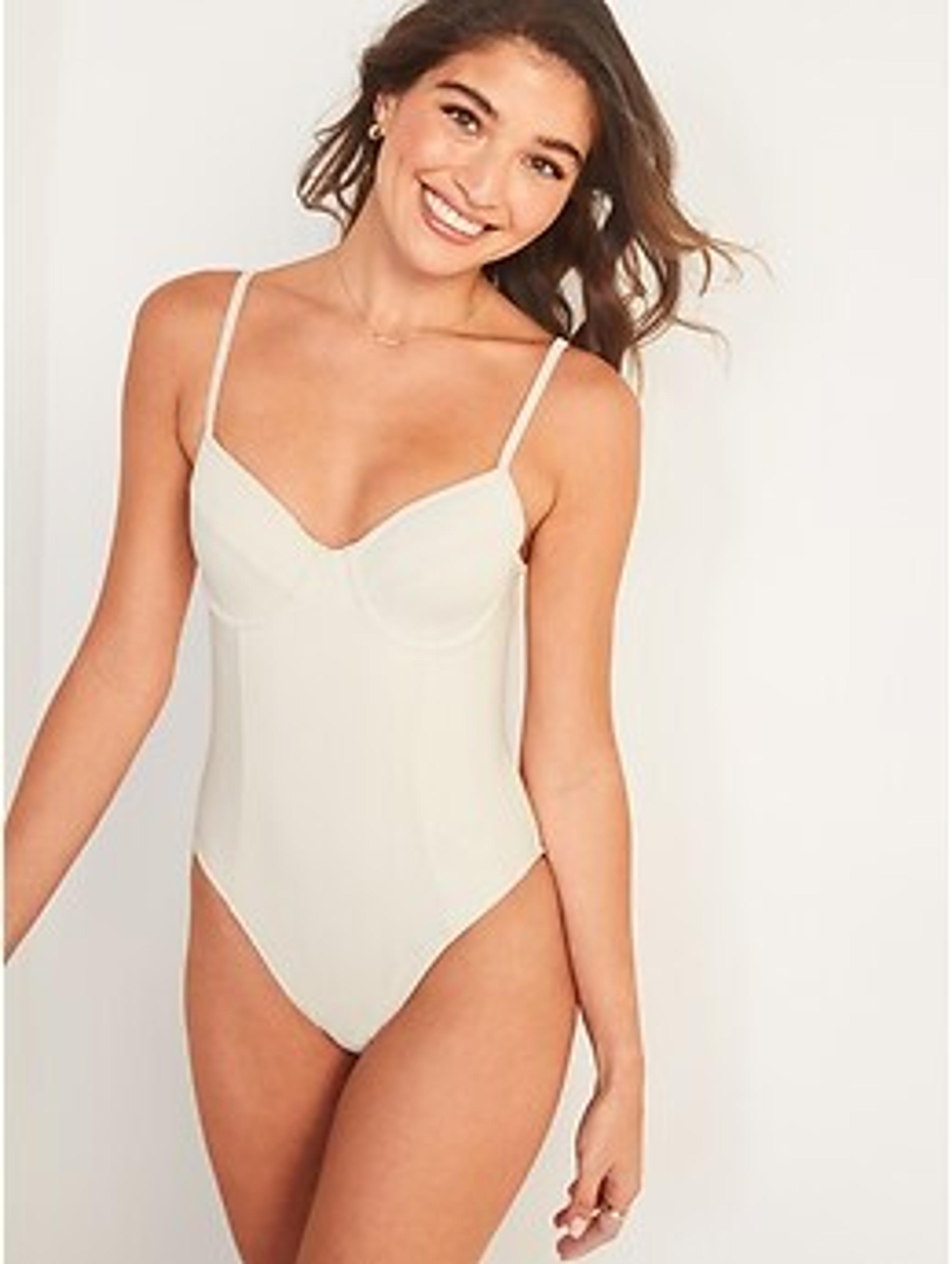 Textured-Rib High-Cut One-Piece Swimsuit for Women