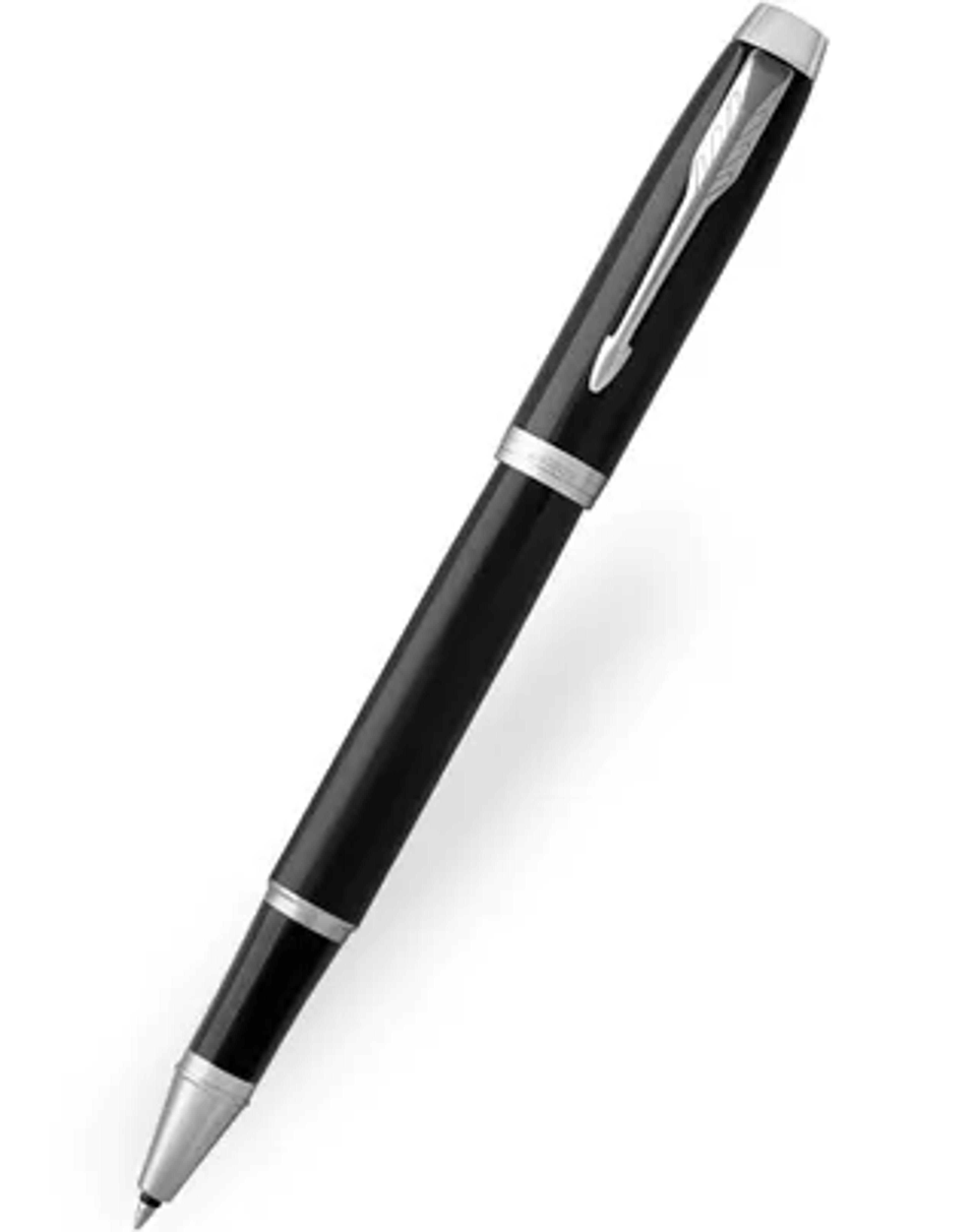 Parker IM Black Chrome Trim Rollerball Pen | Pen Heaven