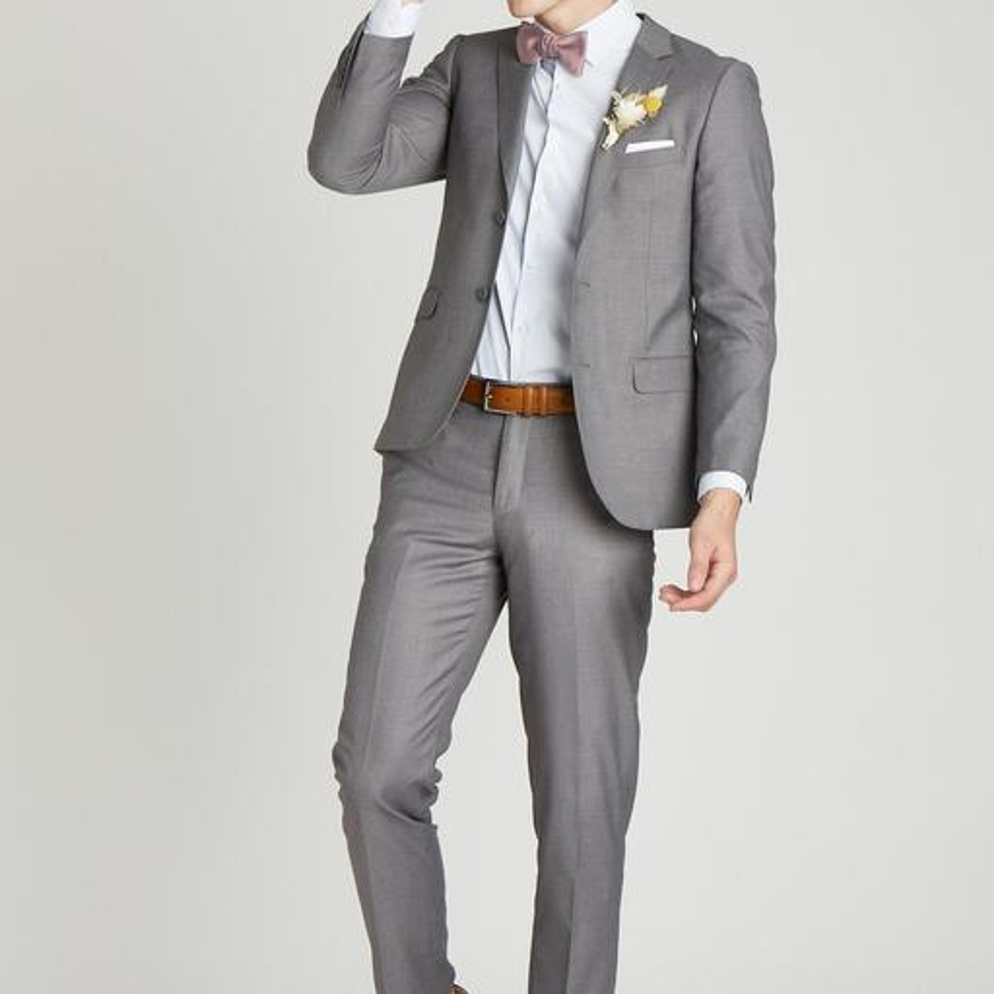 Textured Gray Suit by SuitShop | Groomsmen Suiting