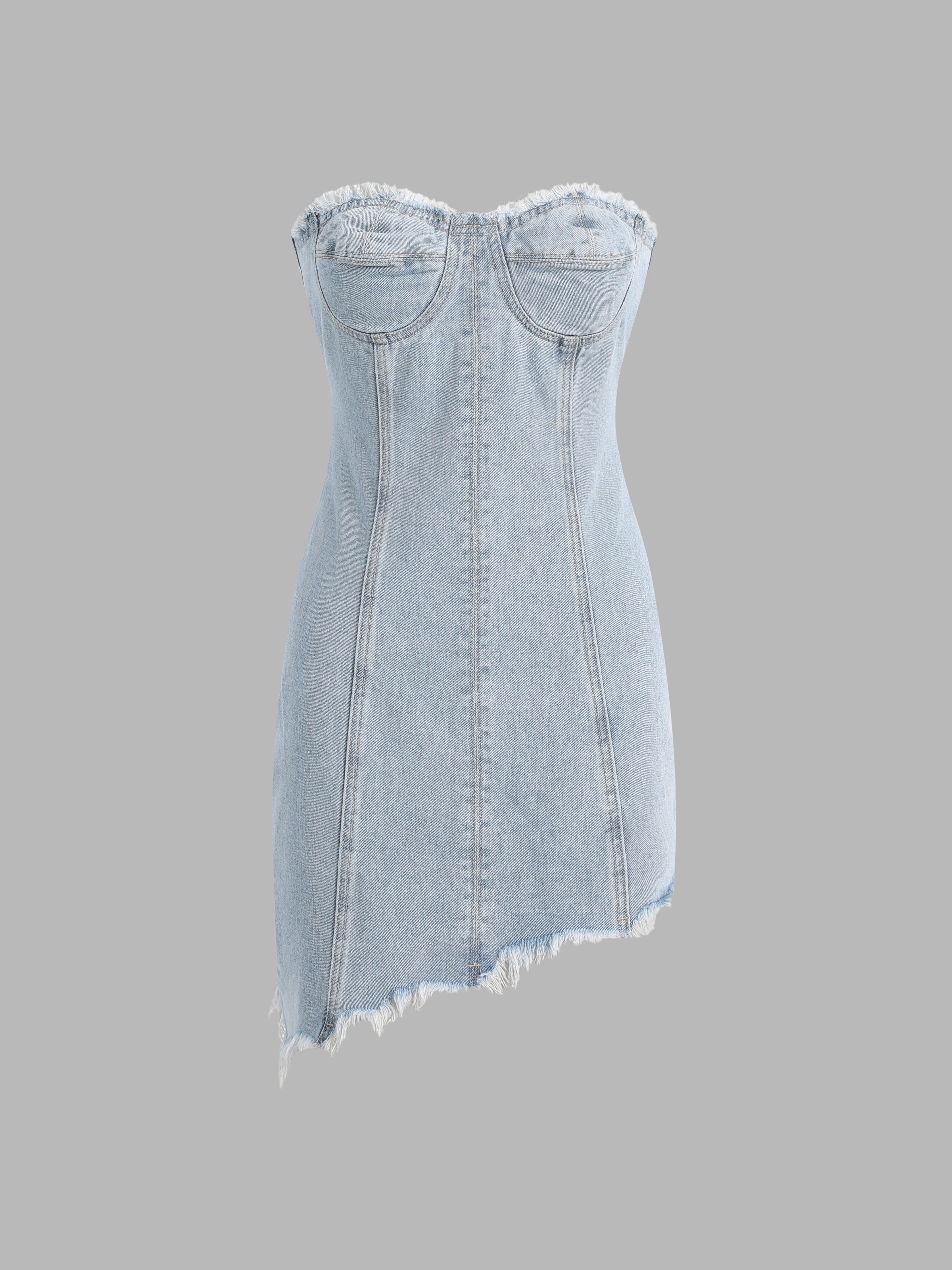 Denim Corset Mini Dress - Cider