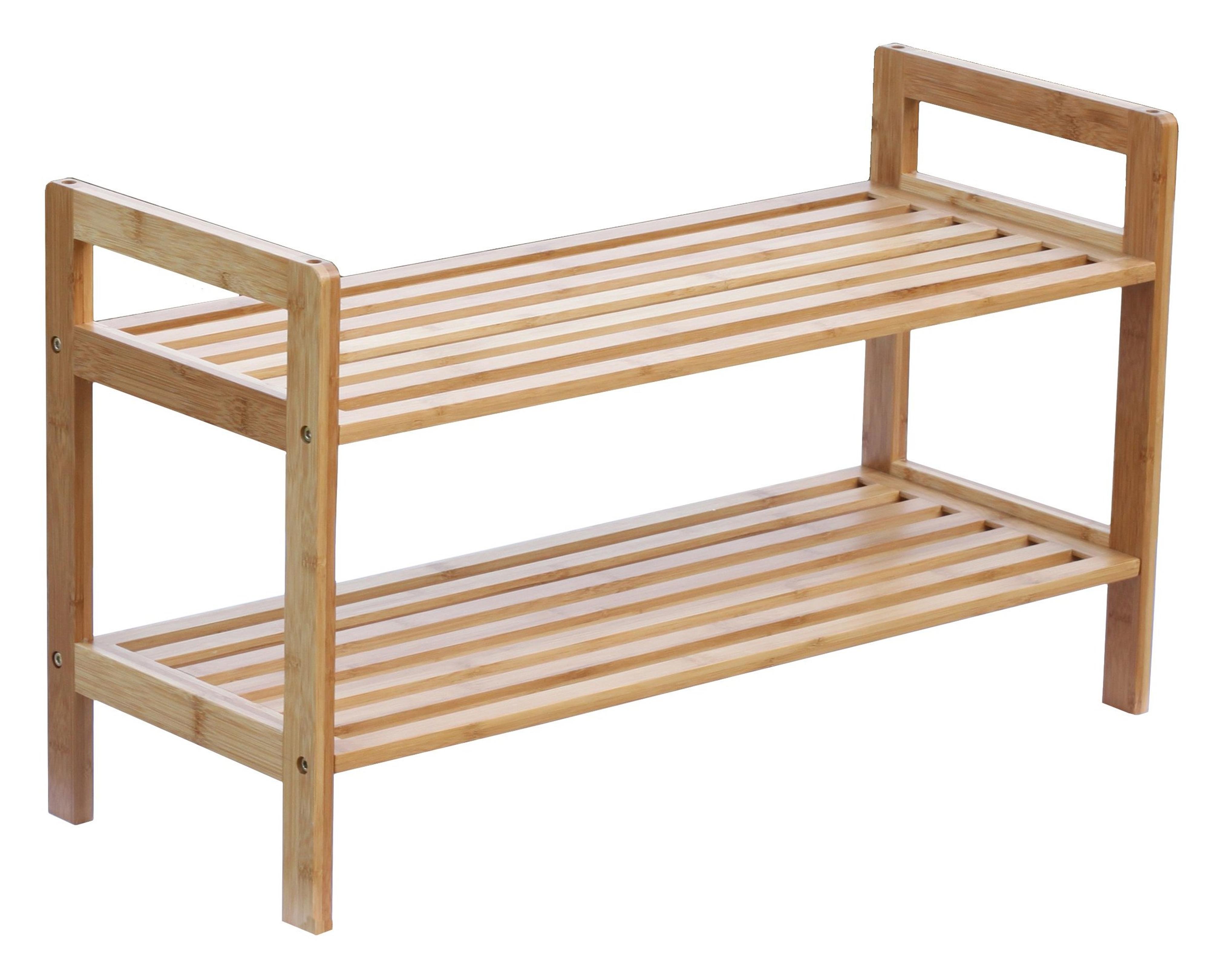 Amazon.com: Oceanstar 2-Tier Bamboo Stackable Shoe Rack, Brown, SR1309 : Home & Kitchen