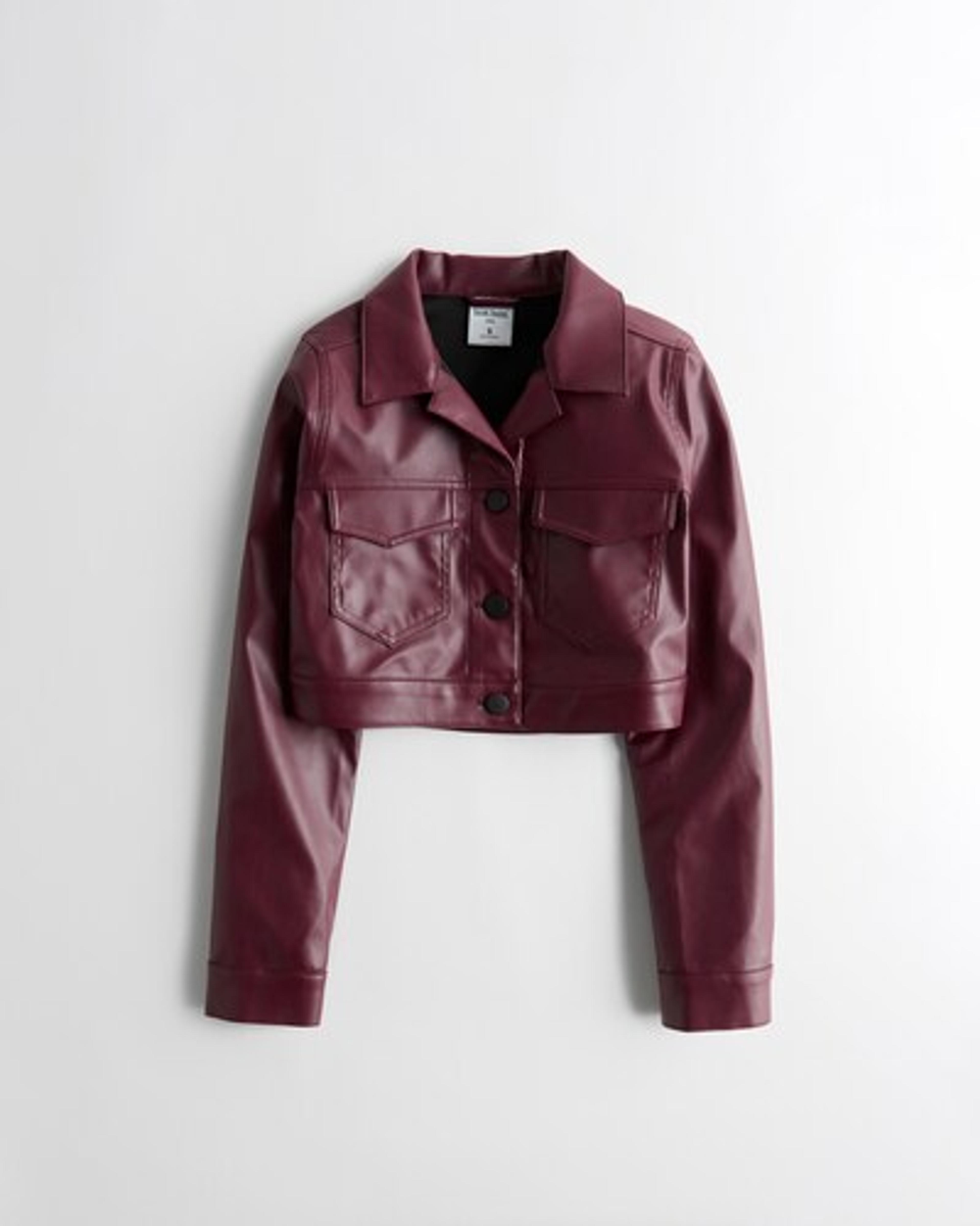 Shop All Social Tourist Crop Faux Leather Jacket | Shop All Tops | HollisterCo.com