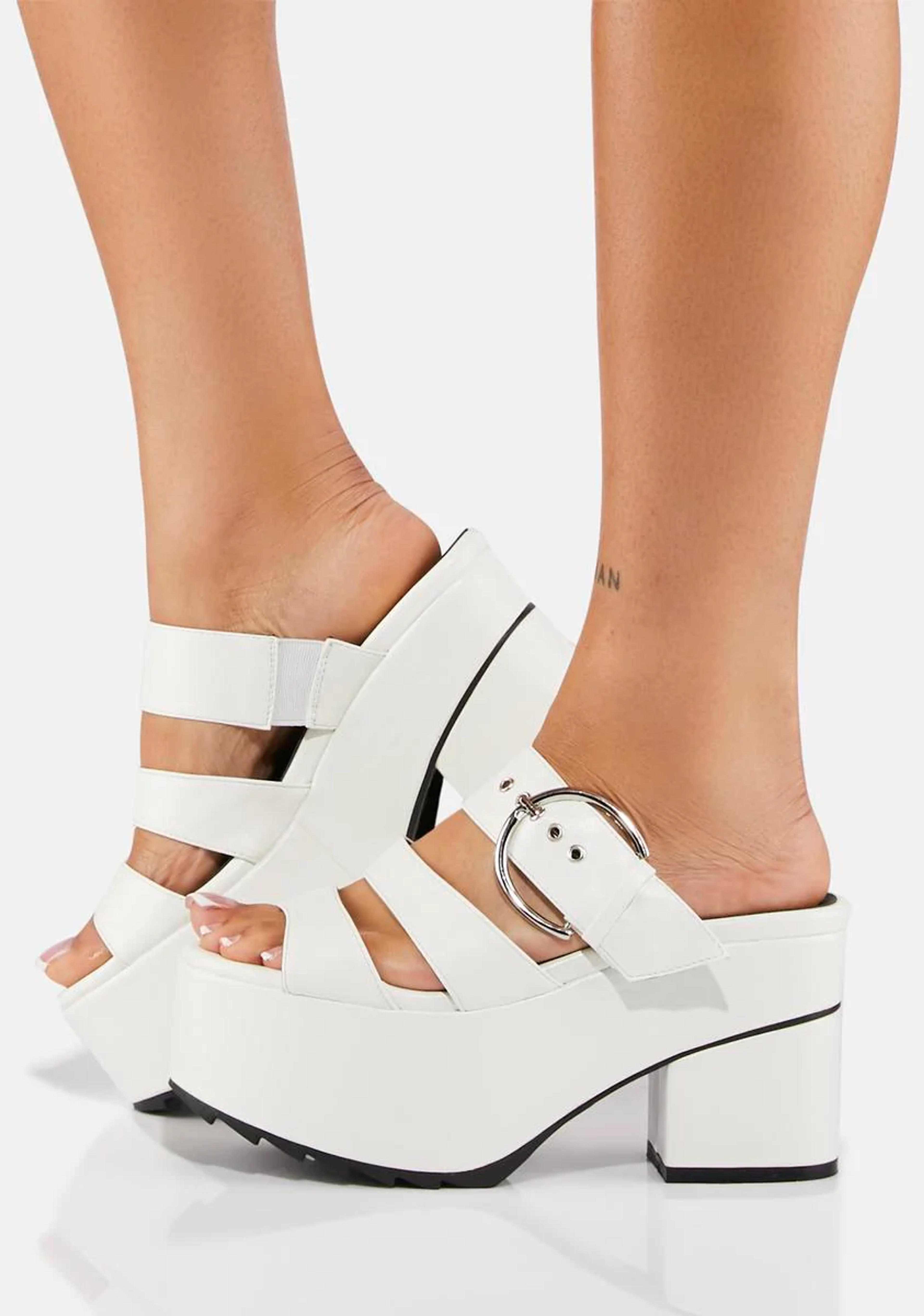 Triple Strap Platform Sandals