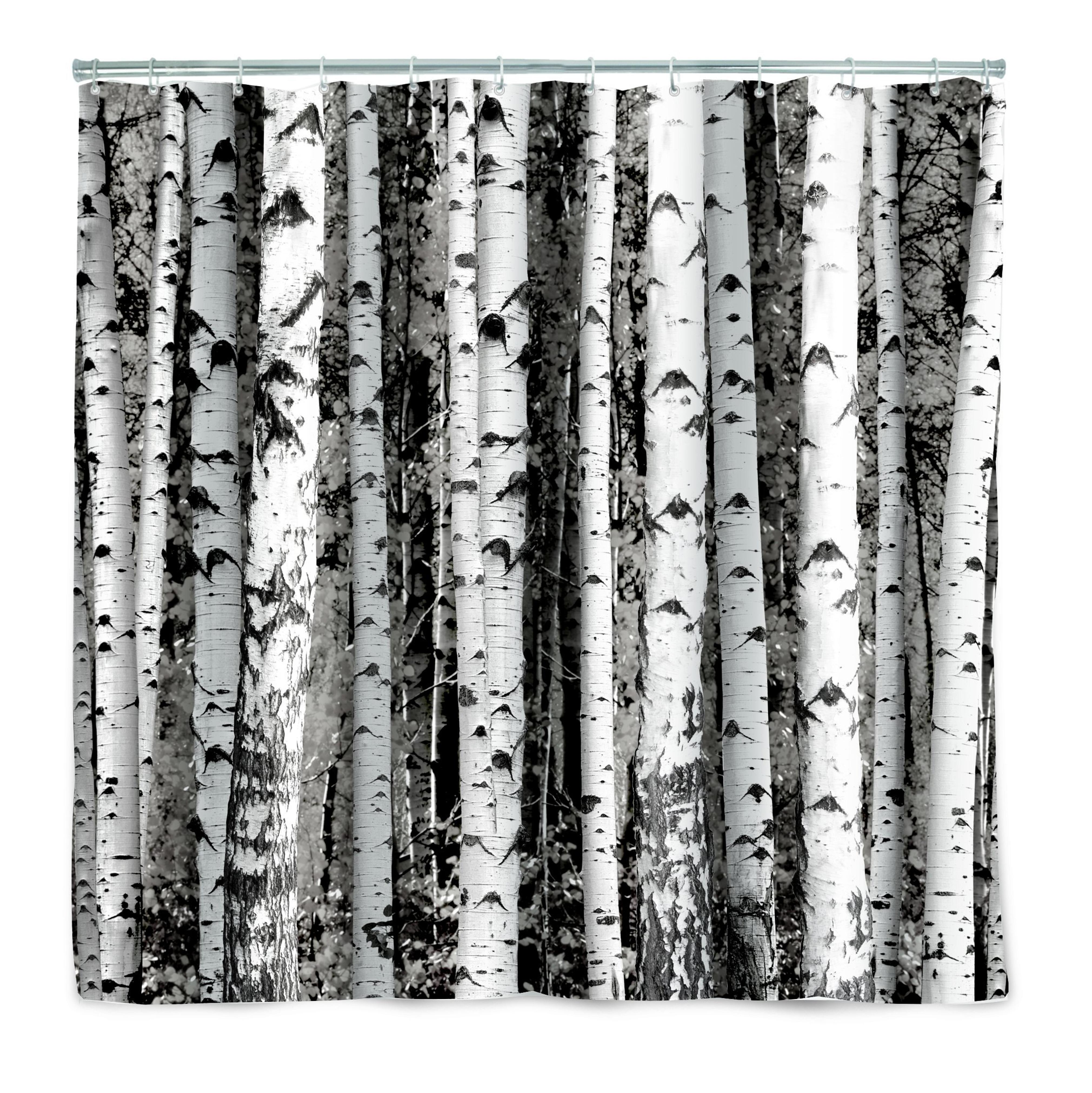 Kikkerland Shower Curtain, Birch