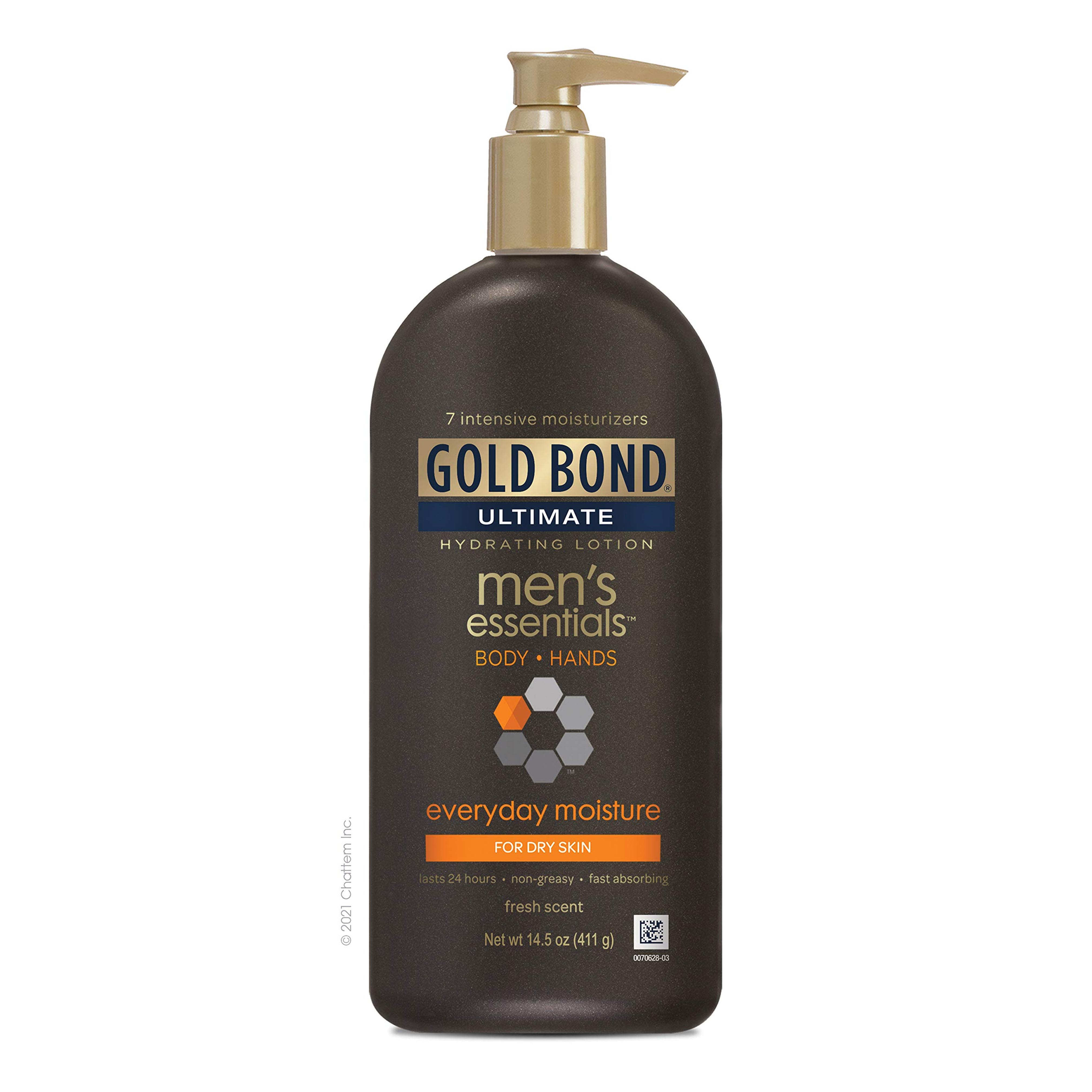 Gold Bond Ultimate Men's Essentials Hydrating Lotion, 14.5 oz., Everyday Moisture for Dry Skin