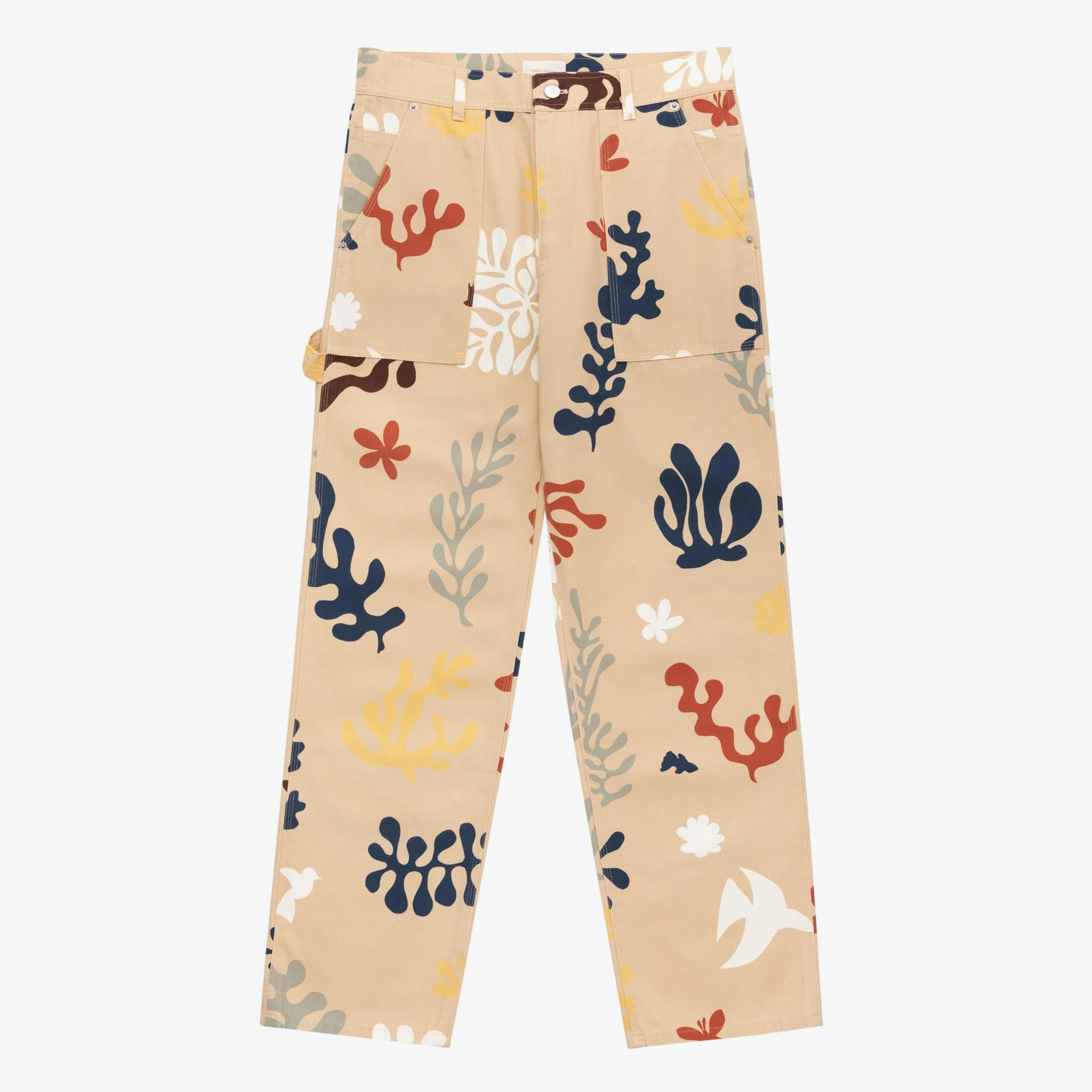 Printed Cutout Workwear Pant