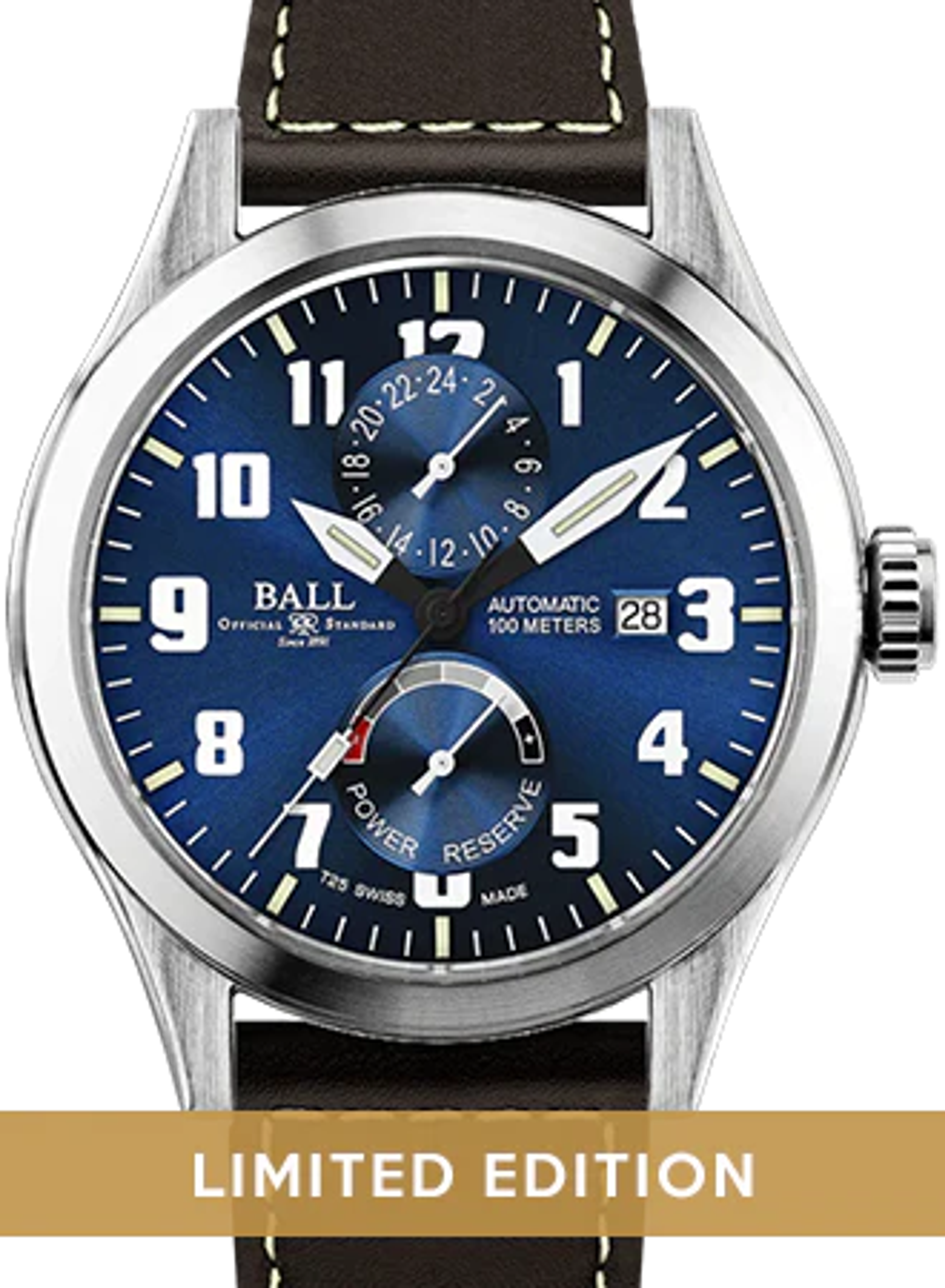 Ball Watch Co. Engineer Master II Voyager 44mm Blue - Leather - Ltd Ed 1000pcs Ref. GM2128C-LJ-BE