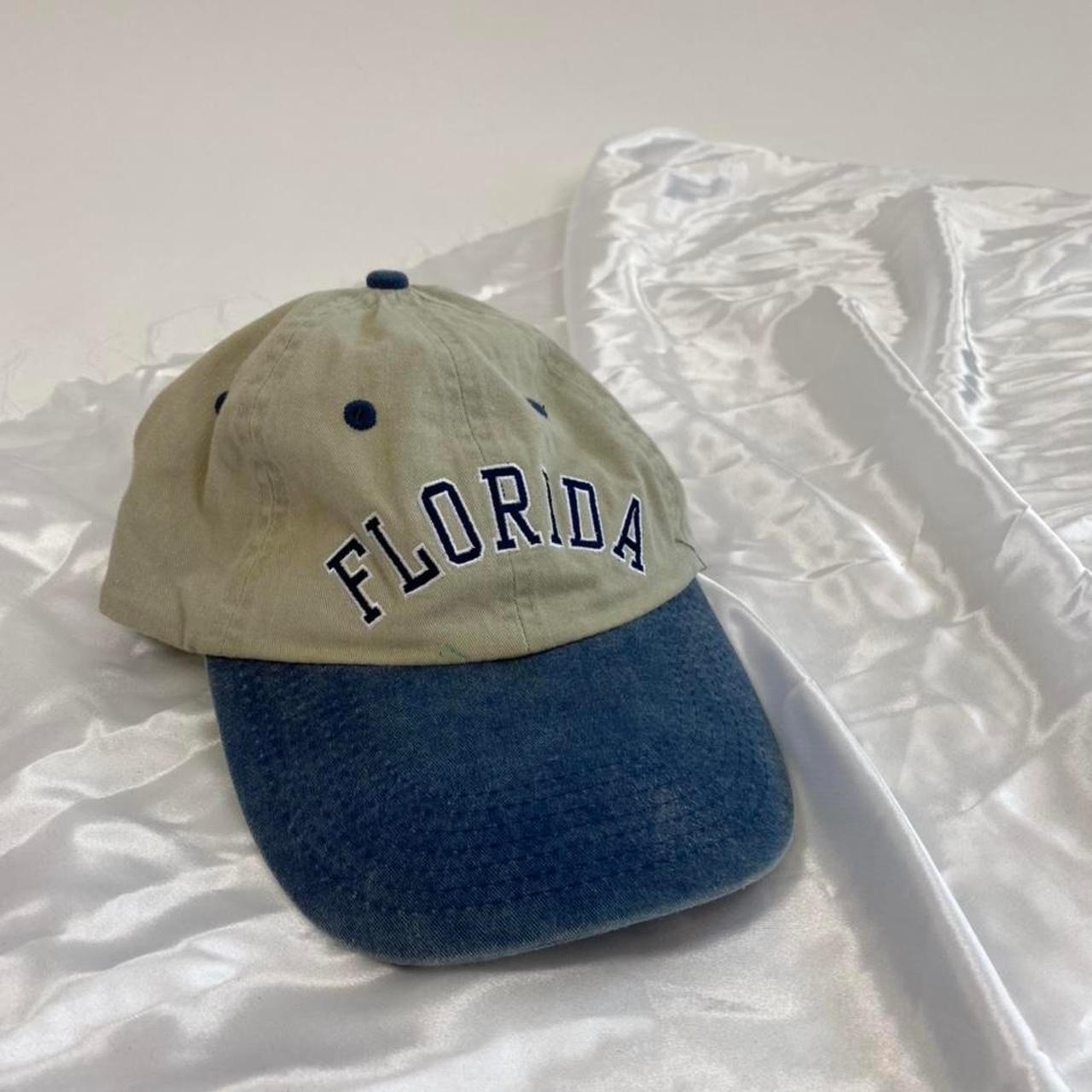 Vintage Florida baseball cap cool acid wash brim,... - Depop