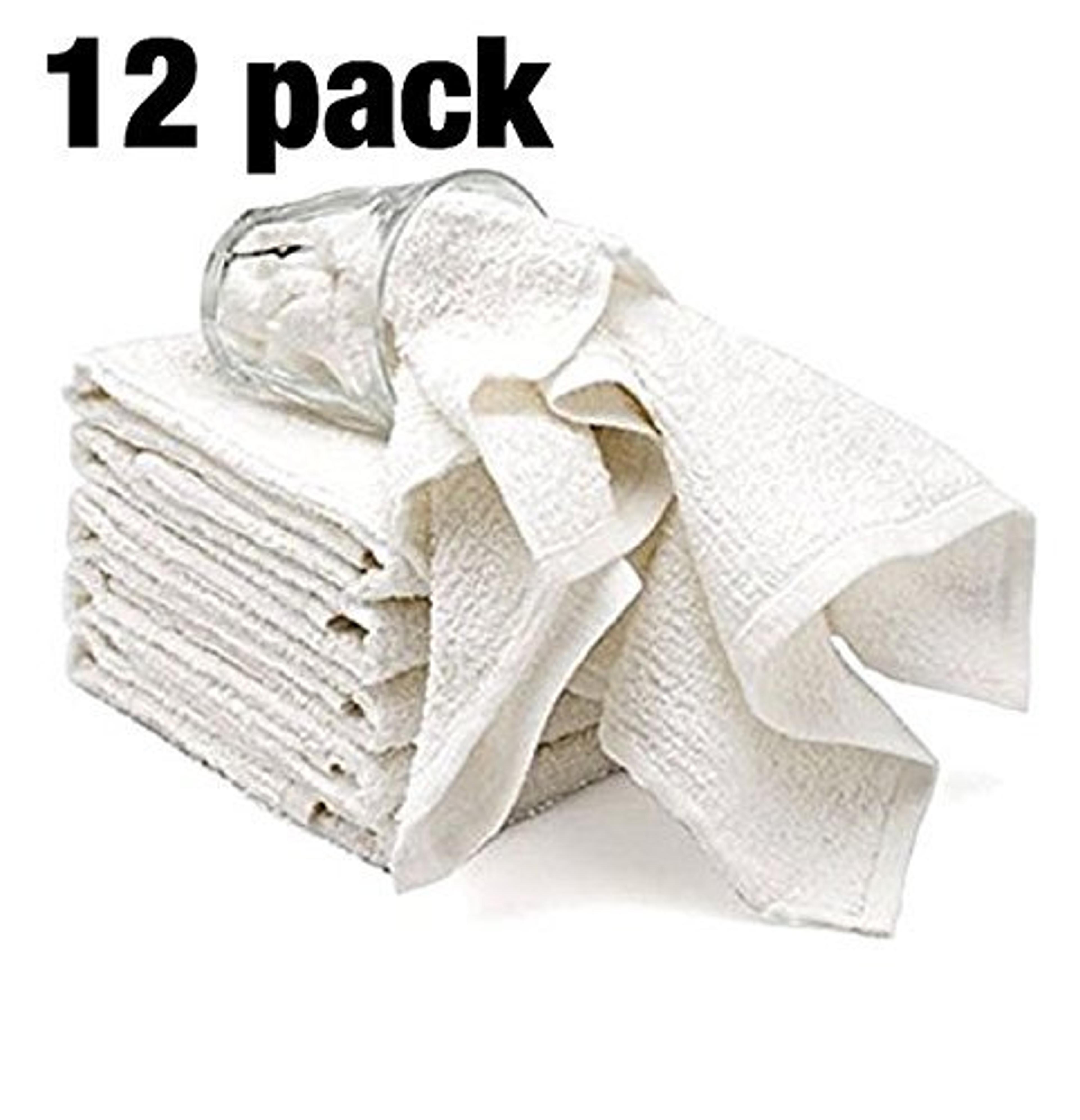 Bar Mop Cleaning Kitchen Dish Cloth Towels,100% Cotton, Machine Washable, Everyday Kitchen Basic Utility Bar Mop Dishcloth Set of 12, White - Walmart.com