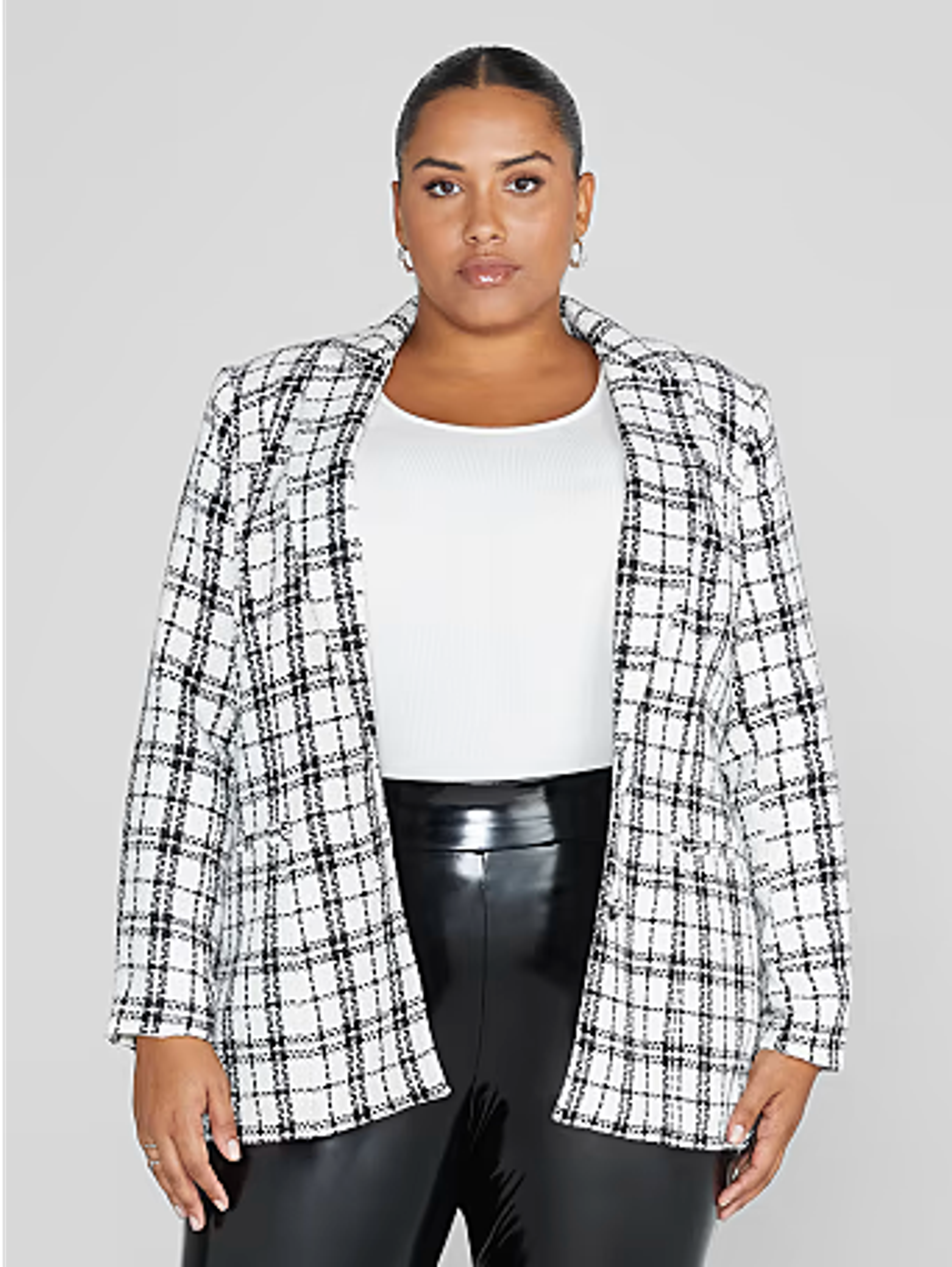 Plus Size Loren Plaid Blazer | Fashion To Figure | FTF