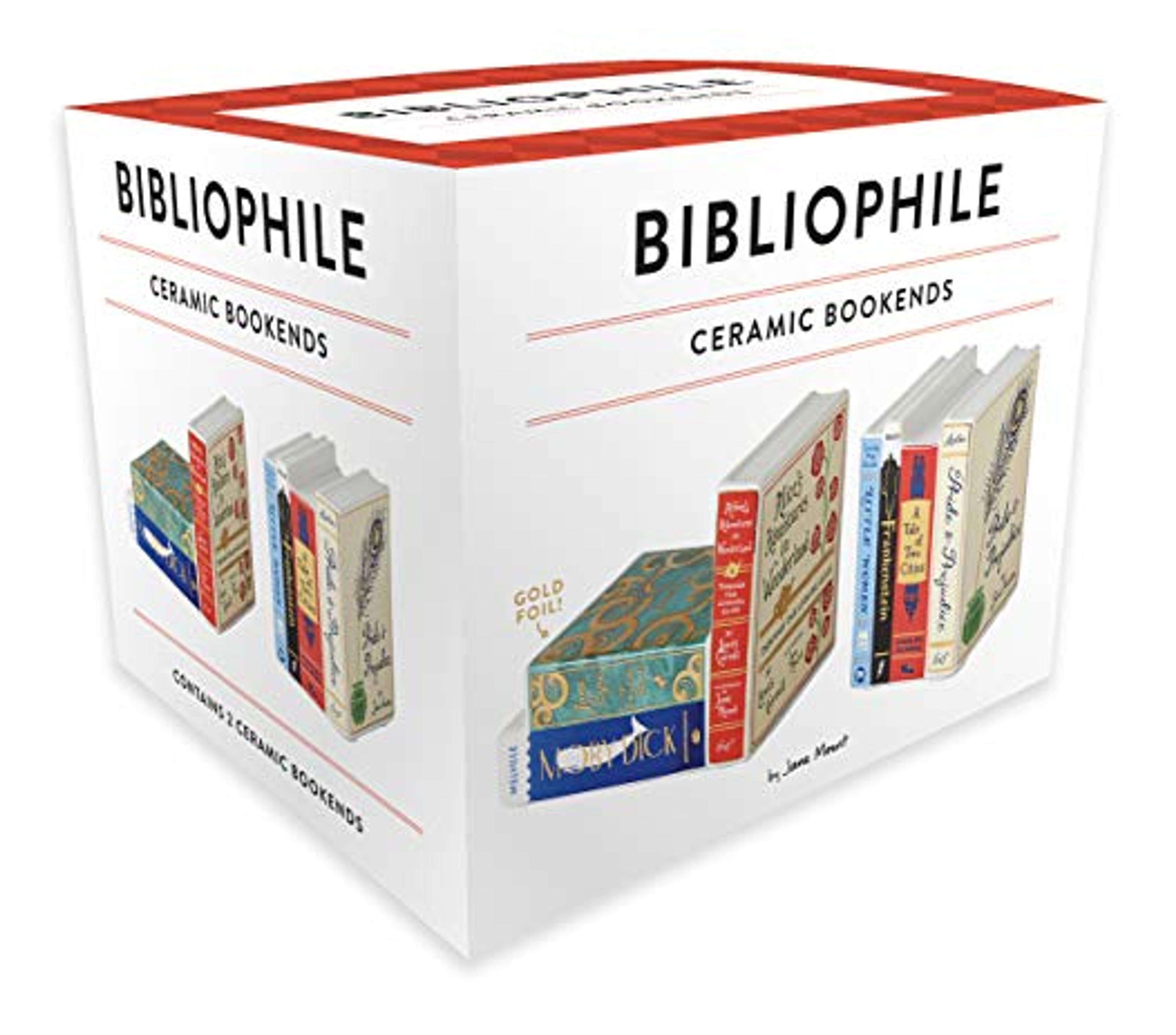 Bibliophile Ceramic Bookends