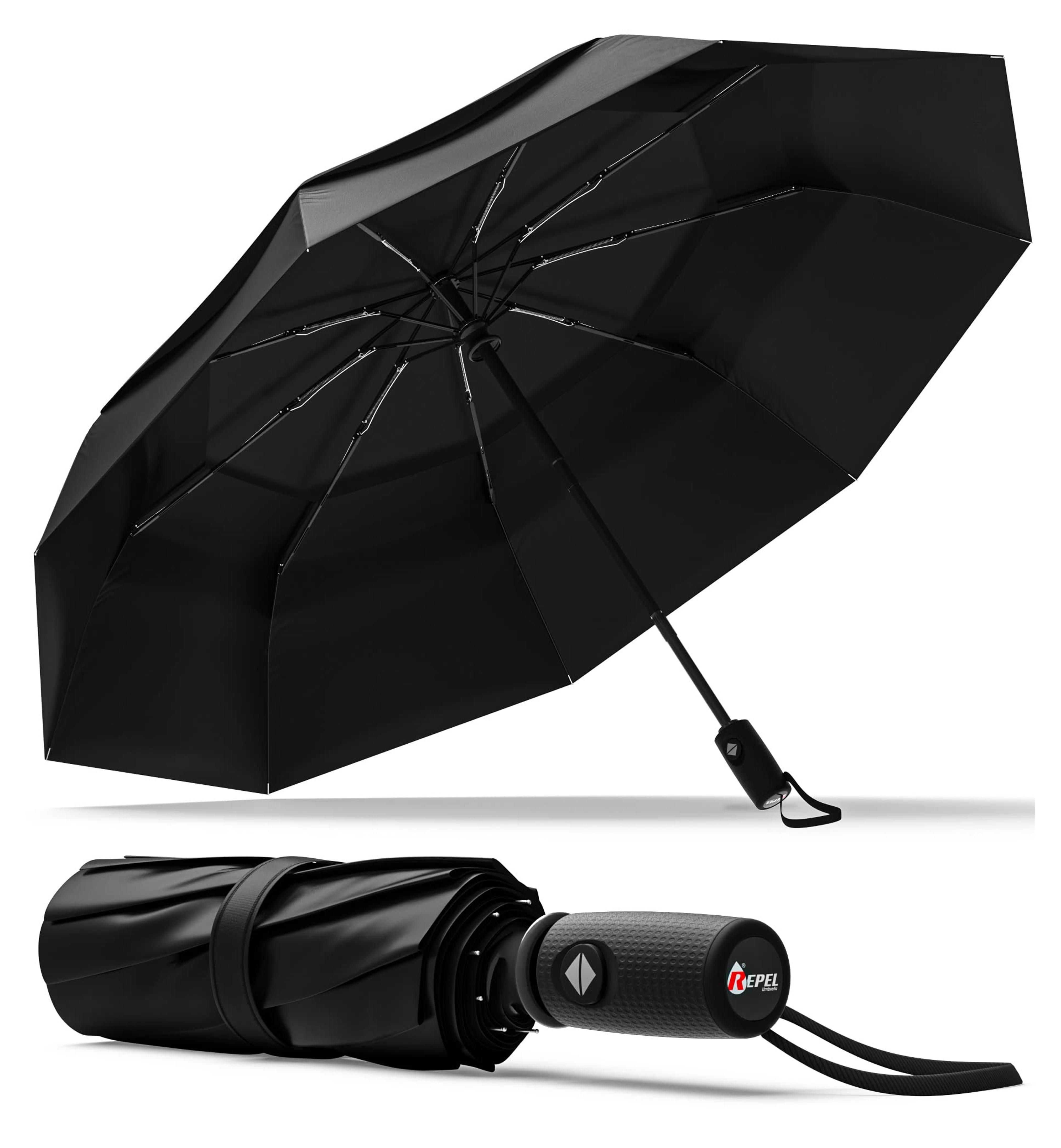 Amazon.com: Repel Umbrella Windproof Travel Umbrella - Wind Resistant, Small - Compact, Light, Automatic, Strong Steel Shaft, Mini, Folding and Portable - Backpack, Car, Purse Umbrellas for Rain - Men and Women : Clothing, Shoes & Jewelry