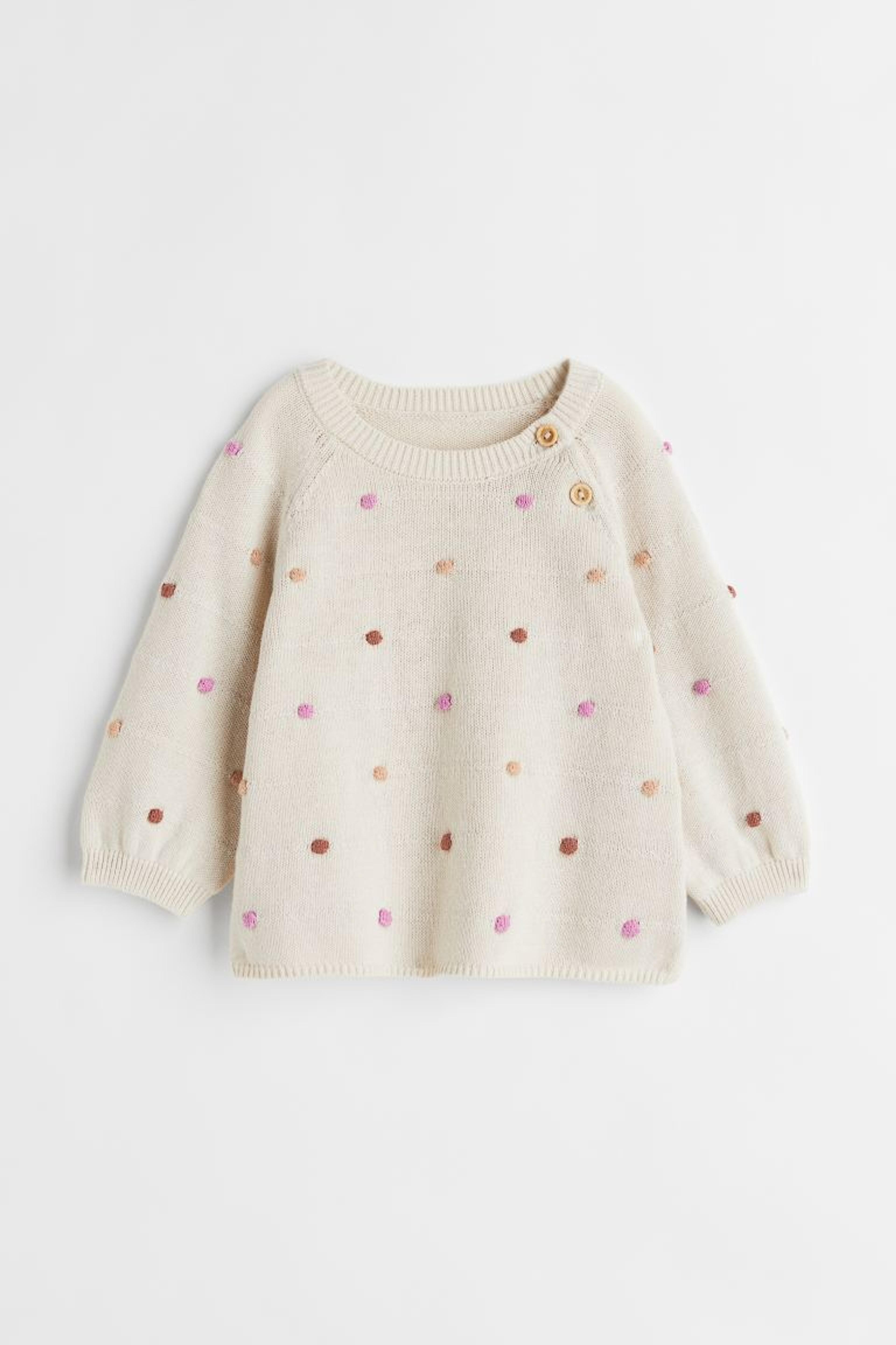 Knit Sweater - Beige/dotted - Kids | H&M US