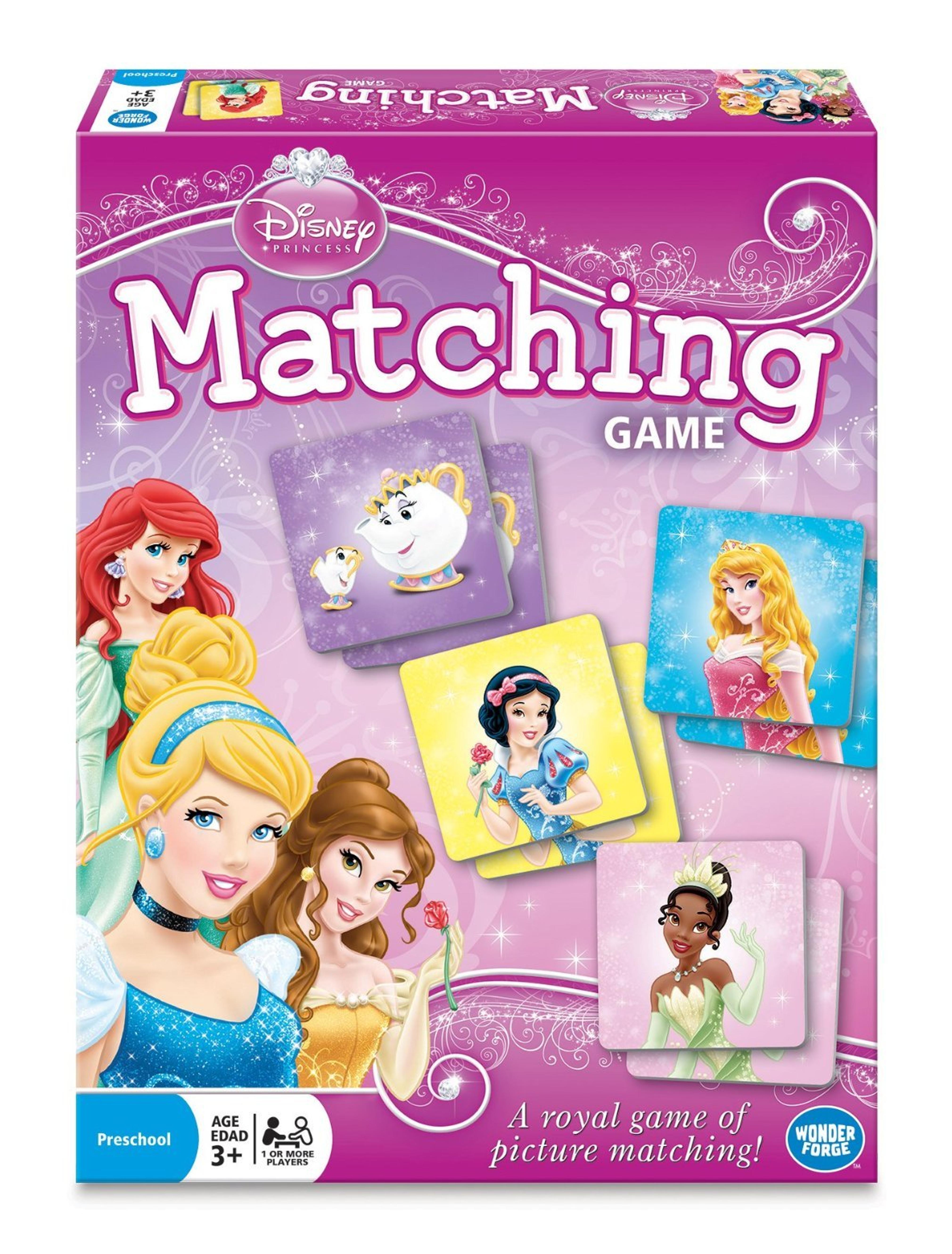 Disney Princess Matching Game by Wonder Forge | For Boys & Girls Age 3 to 5 | A Fun & Fast Disney Memory Game for Kids | Cinderella, Jasmine, Mulan, and more