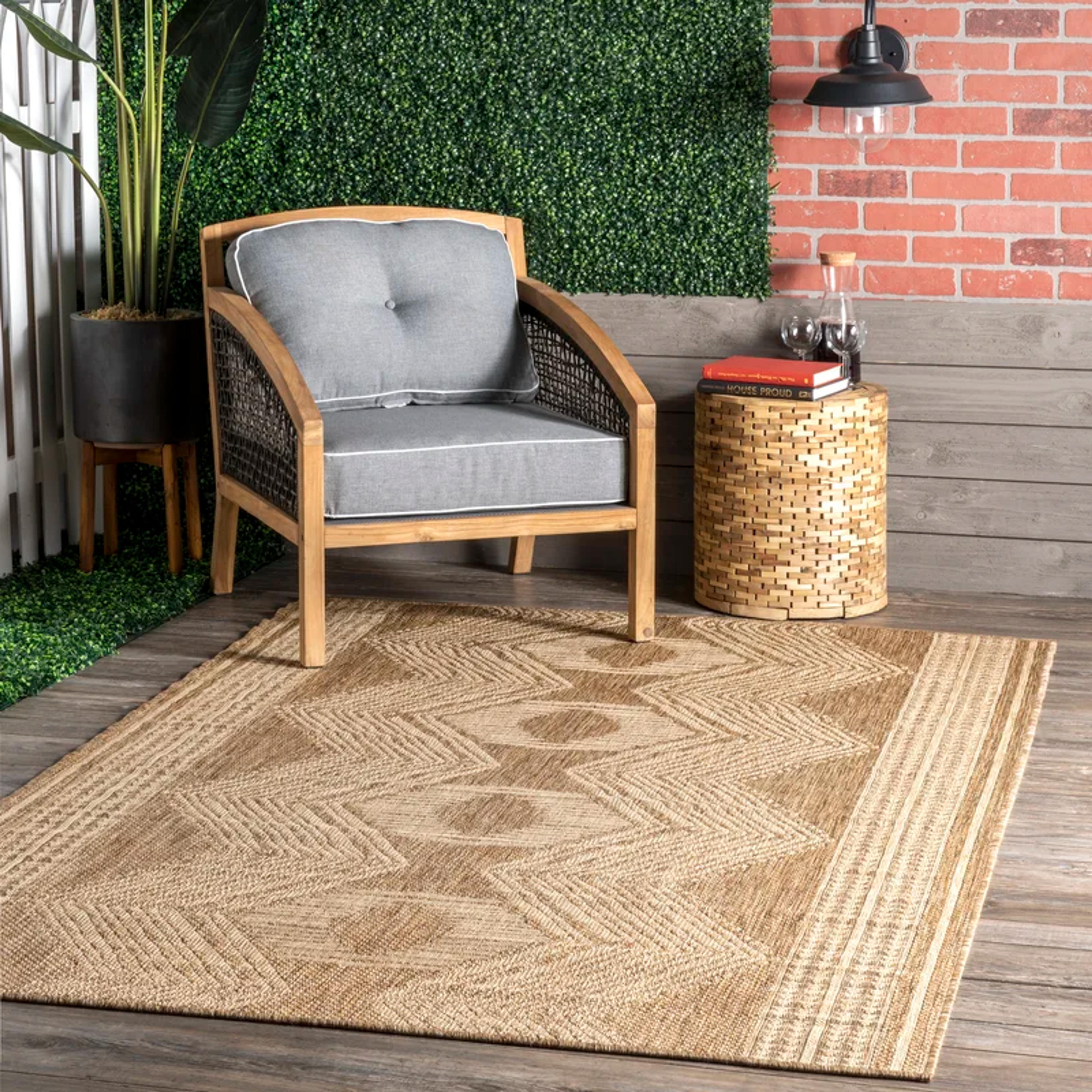 8' x 10' Kendall Tan Indoor / Outdoor Area Rug