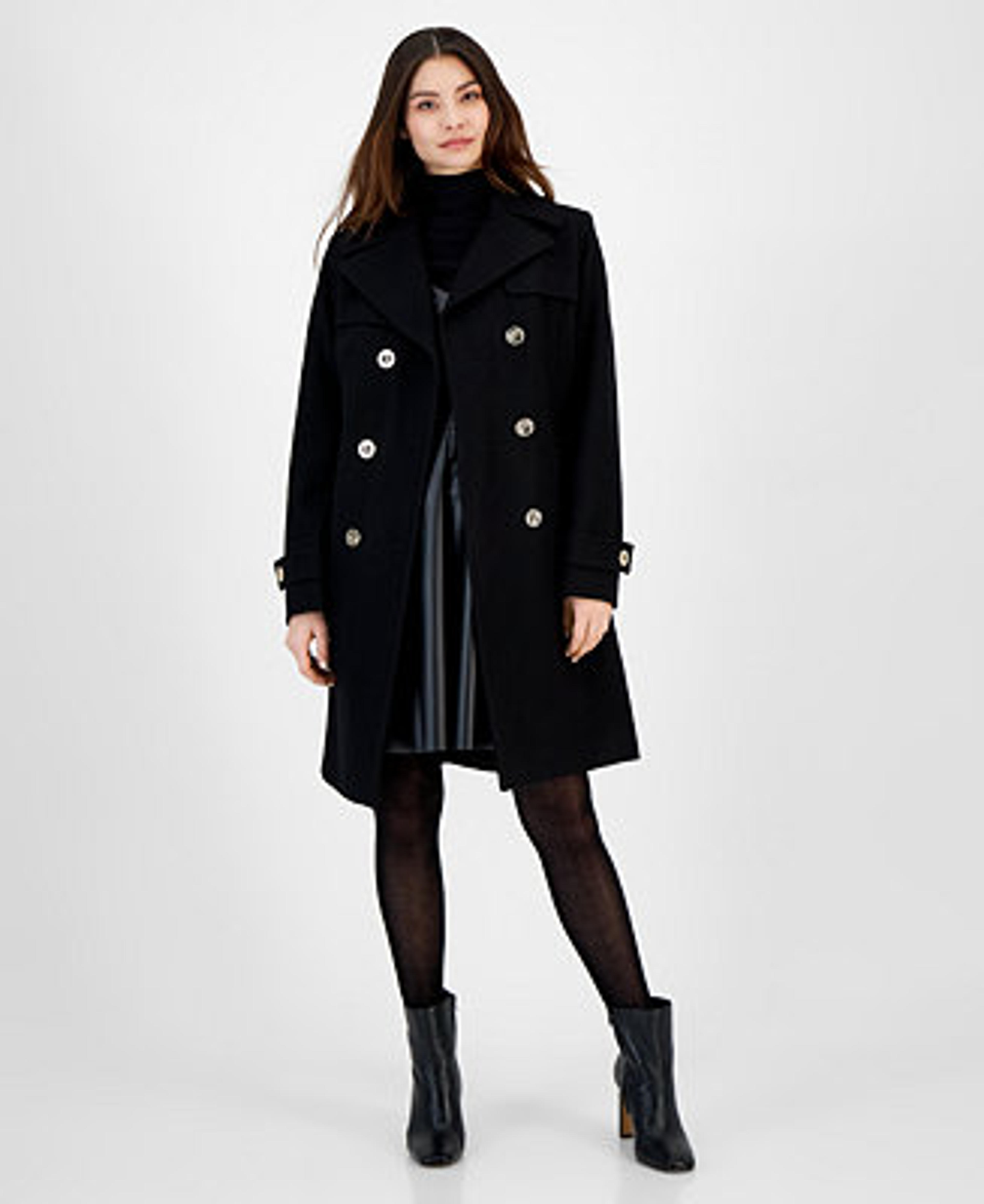 Michael Kors Women's Double-Breasted Peacoat Coat, Created for Macy's & Reviews - Coats & Jackets - Women - Macy's