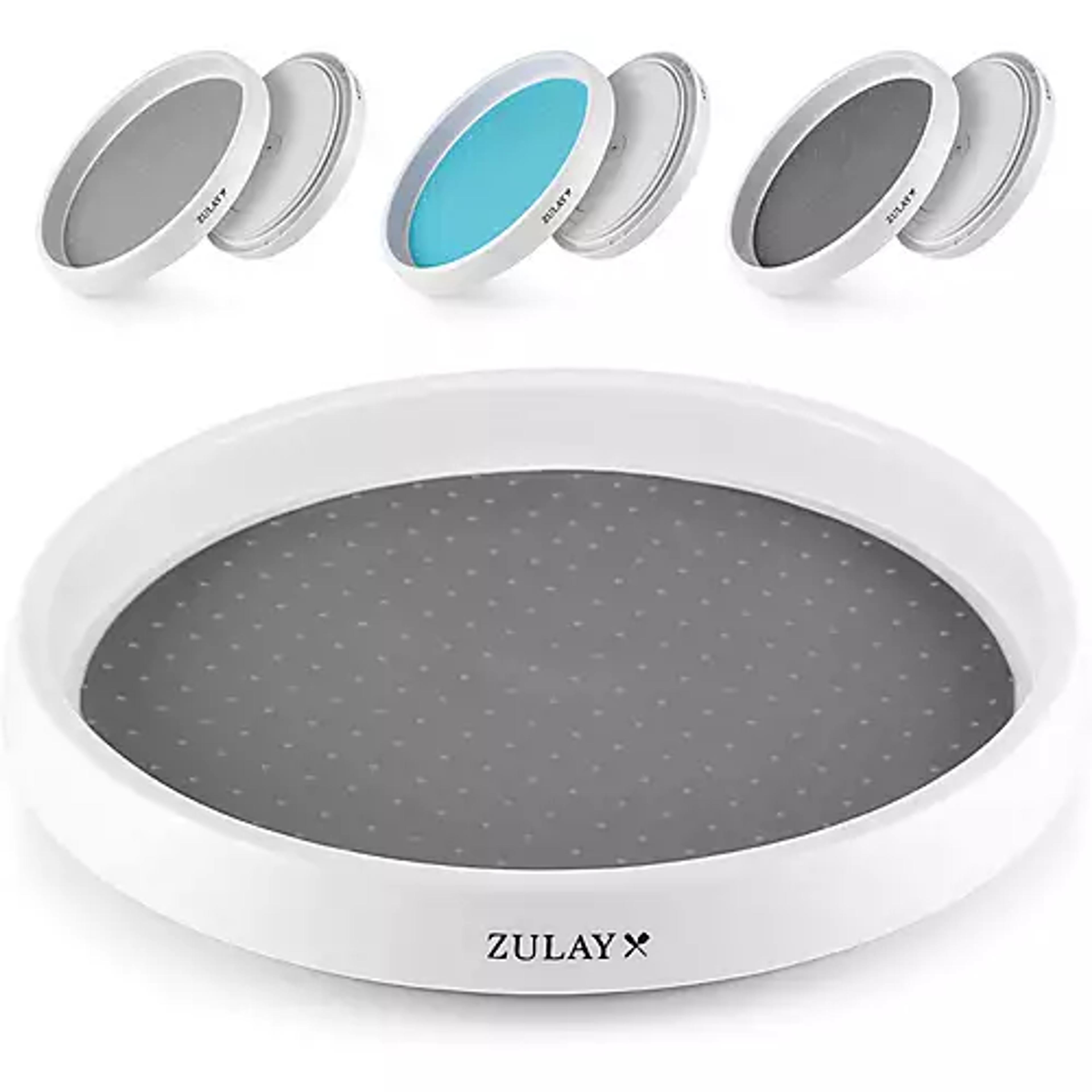 Zulay Kitchen Lazy Susan Cabinet Organizer With Silicone Padded Grip