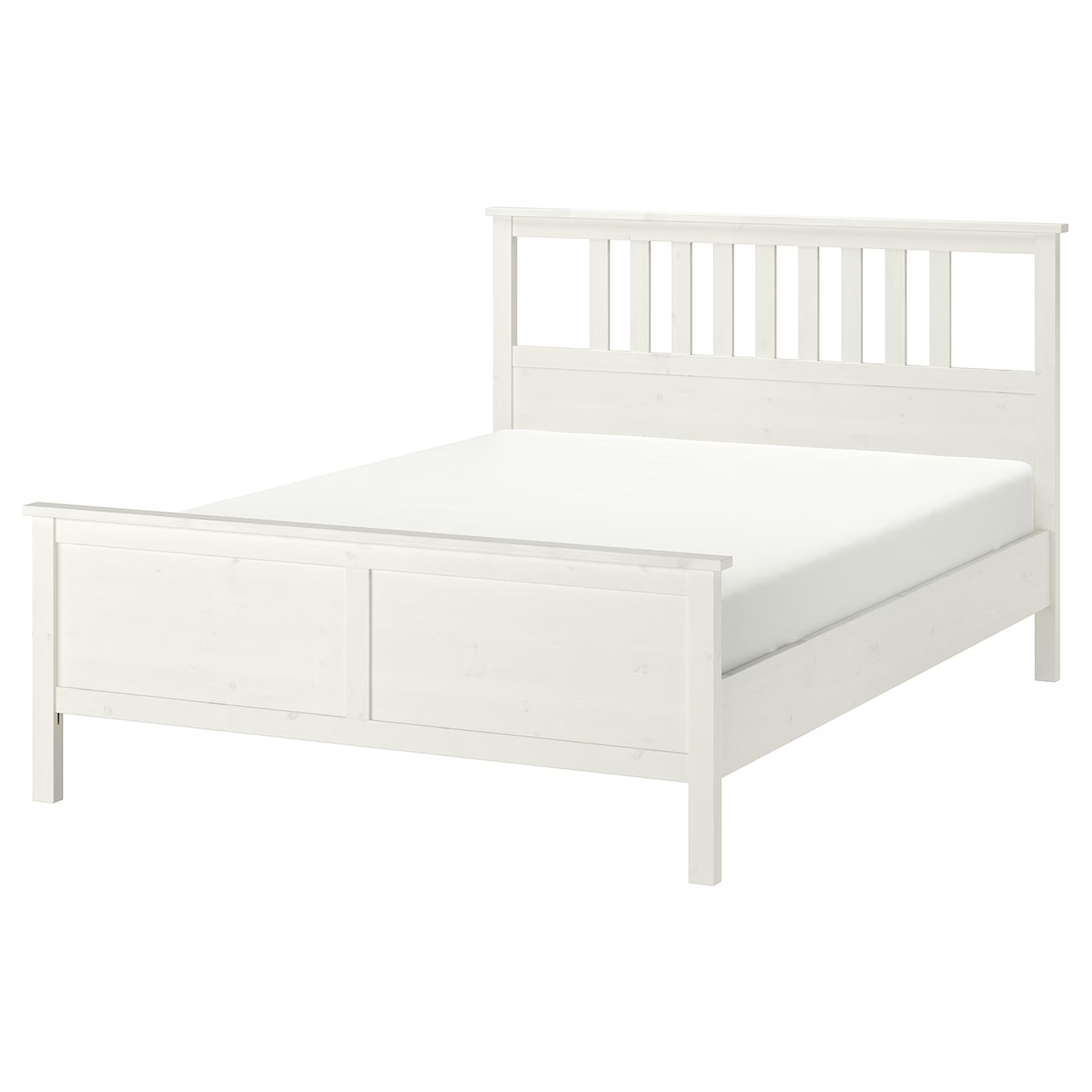 HEMNES Bed frame, white stain, Full - IKEA