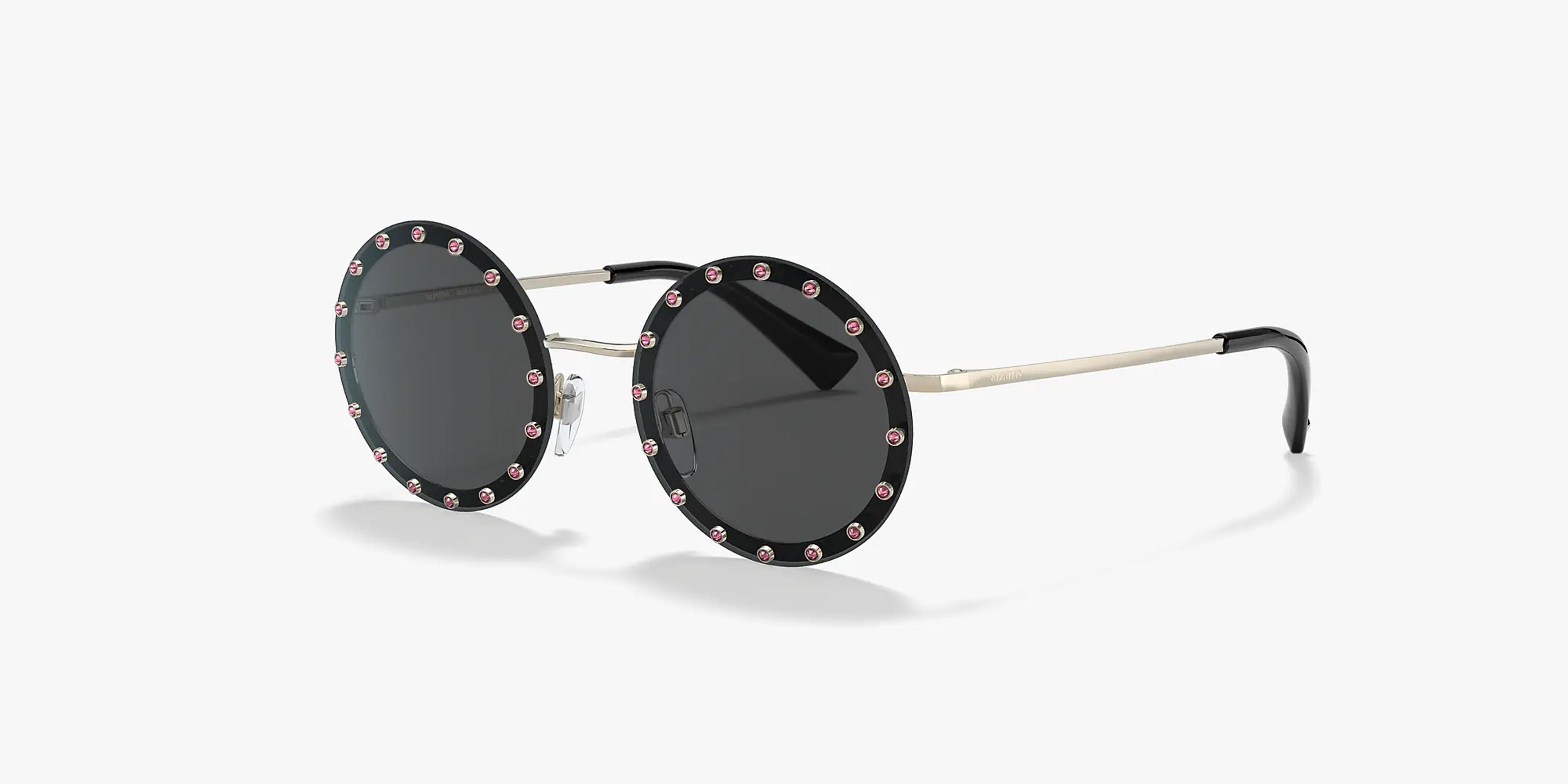 Valentino VA2010B 58 Dark Grey & Light Gold Sunglasses | Sunglass Hut USA