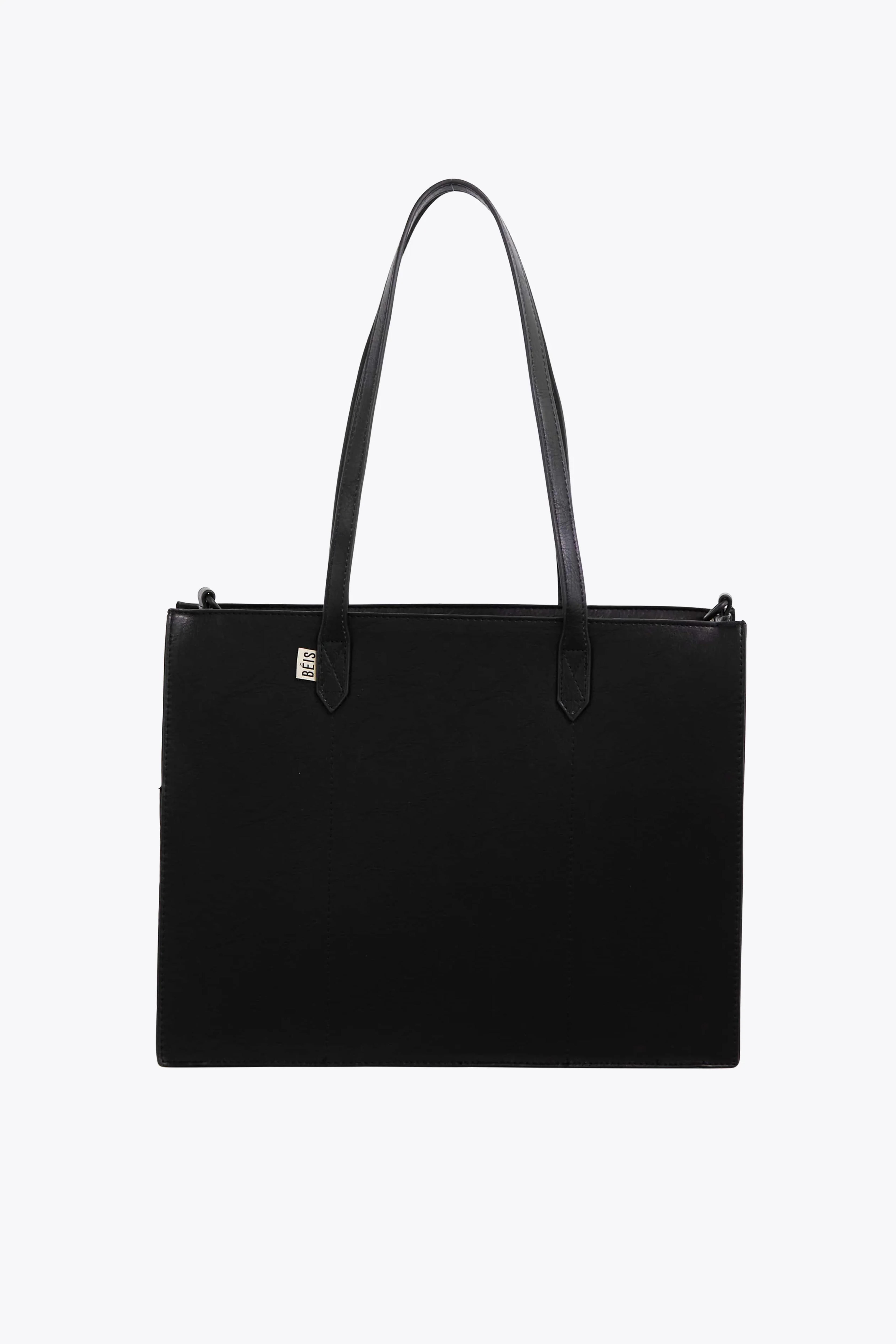 Béis 'The Work Tote' in Black - Work Bag For Women & Laptop Bag