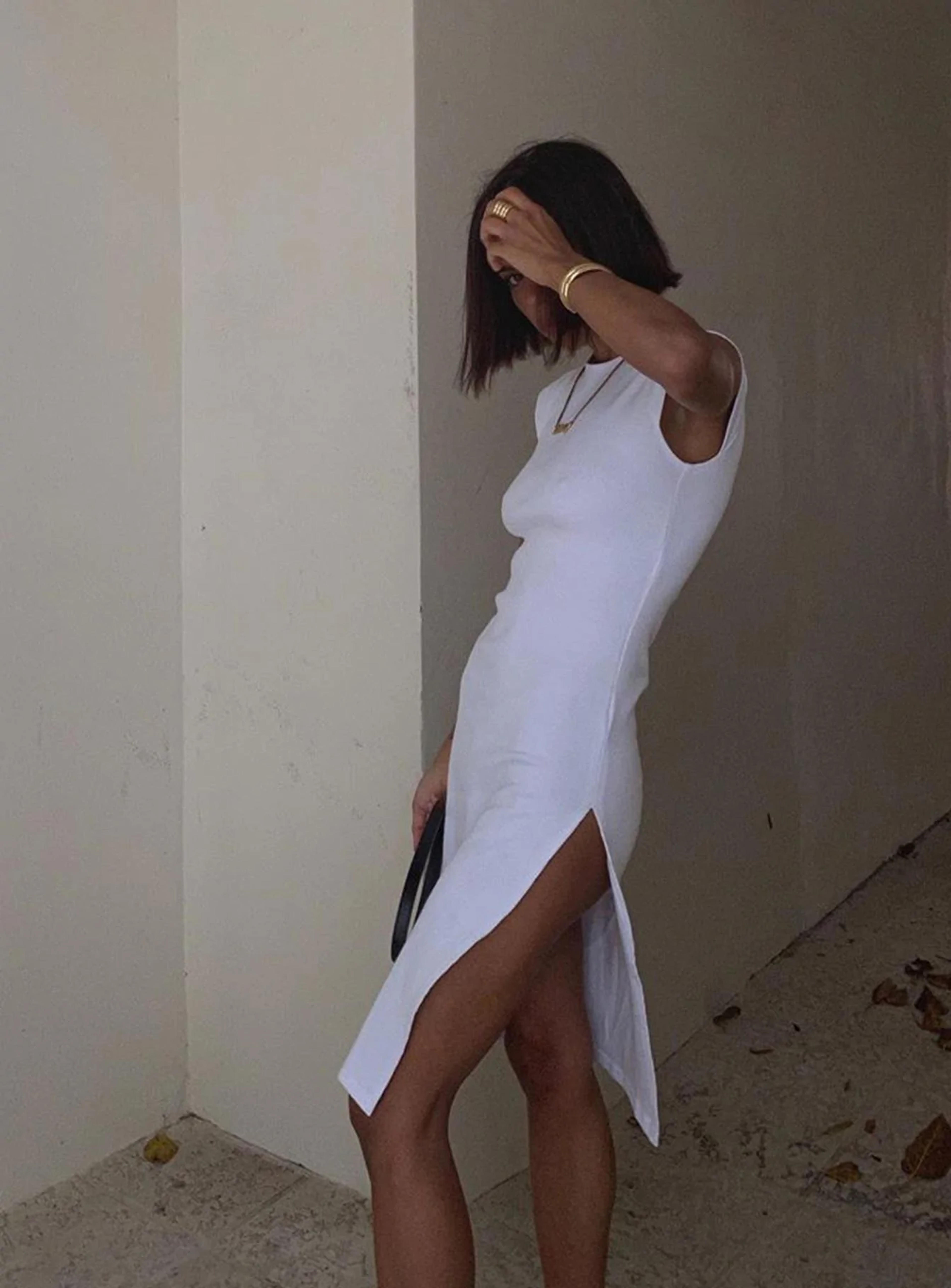 Don't Blame Me Midi Dress White