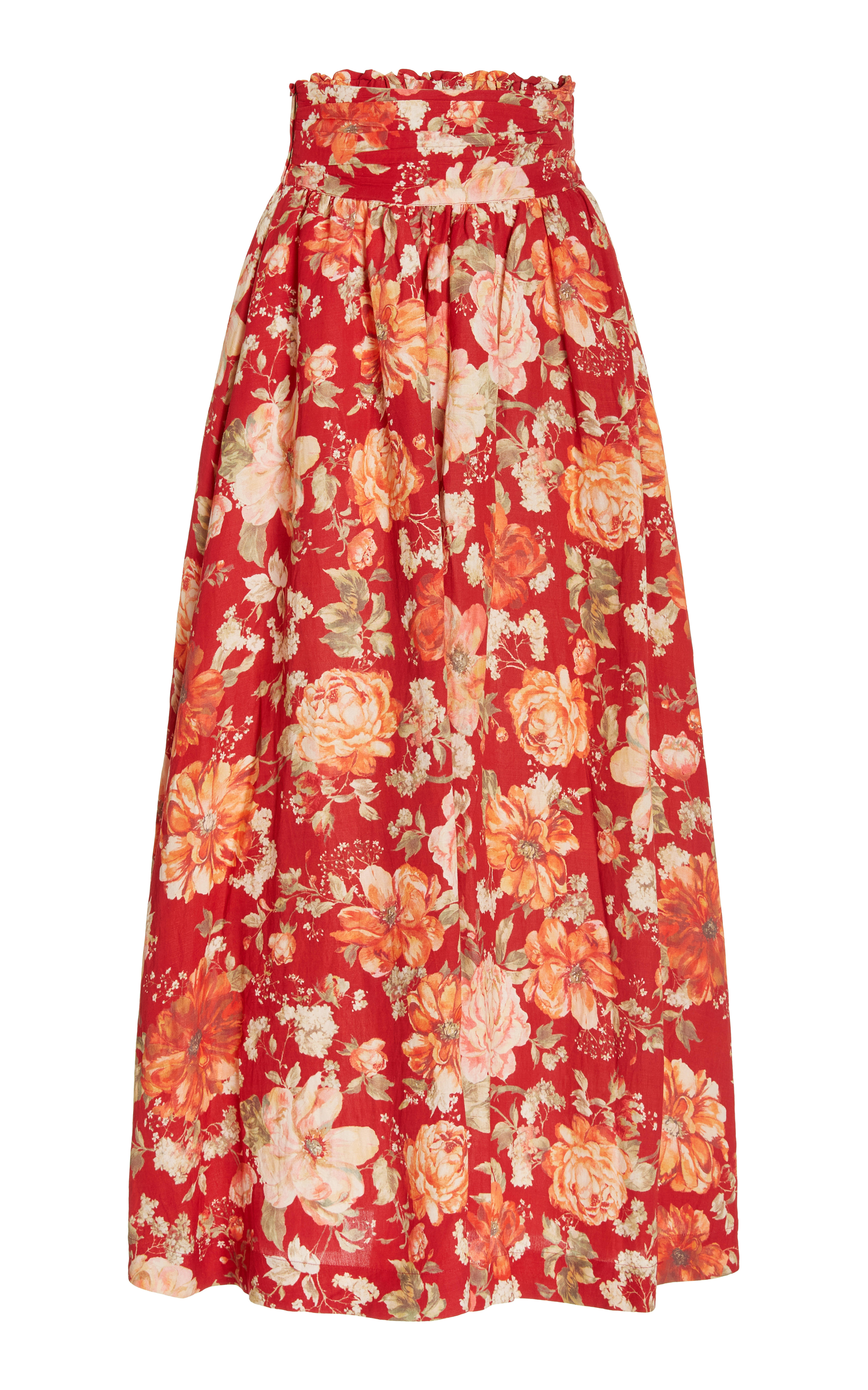 Posse - Exclusive Raquel Linen-Blend Maxi Skirt