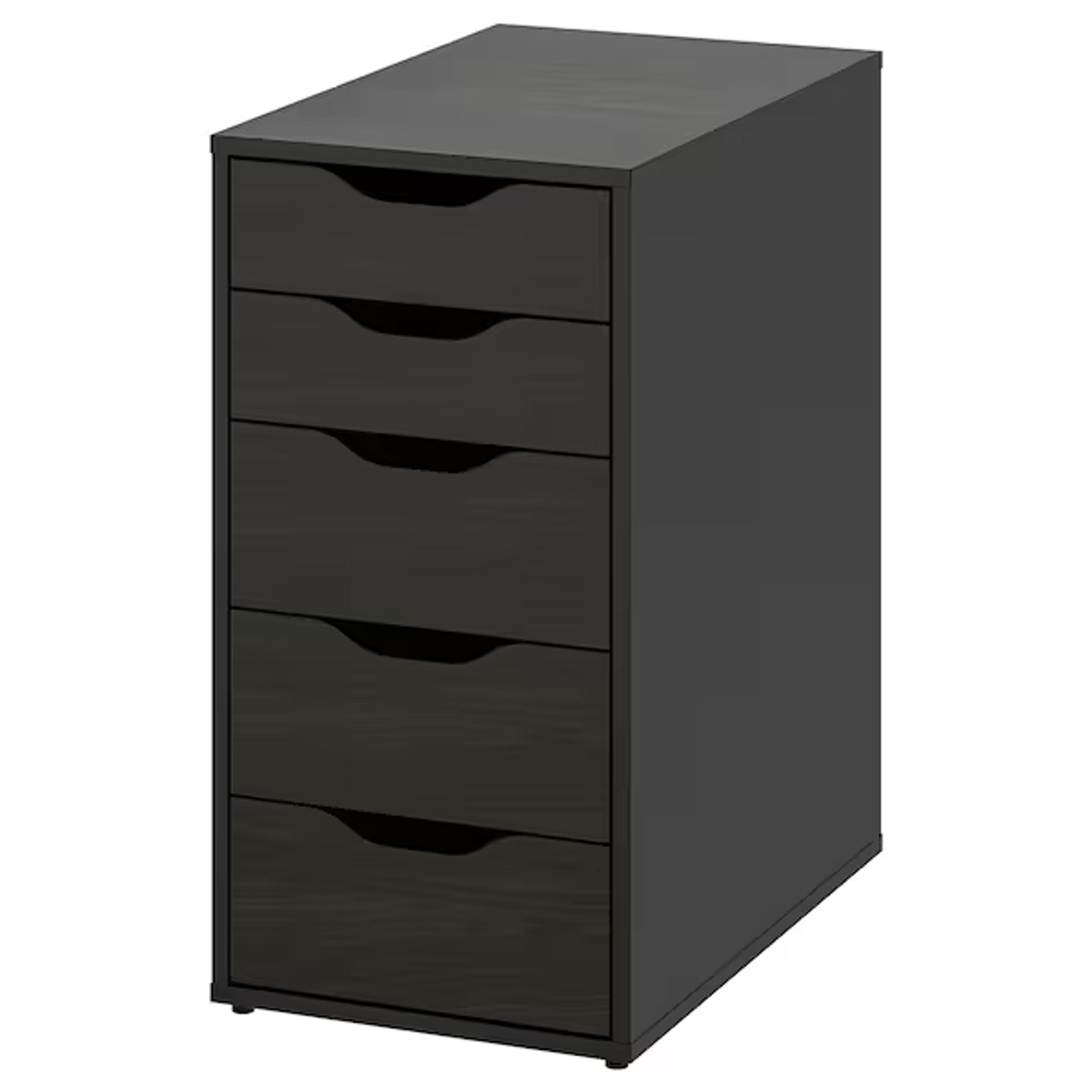 ALEX Drawer unit, black-brown, 141/8x271/2" - IKEA