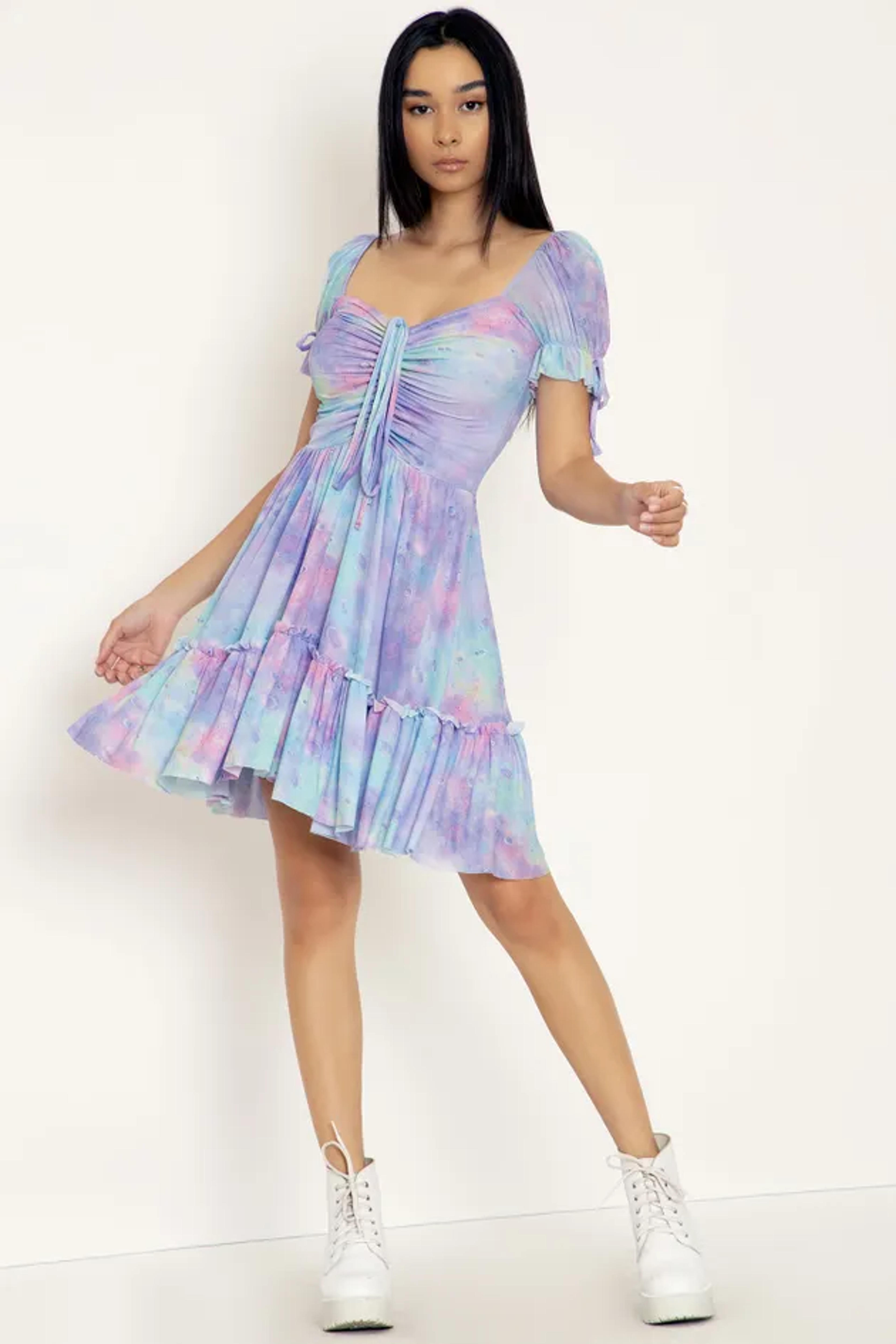 Pastel Planet Short Tea Party Dress - Limited