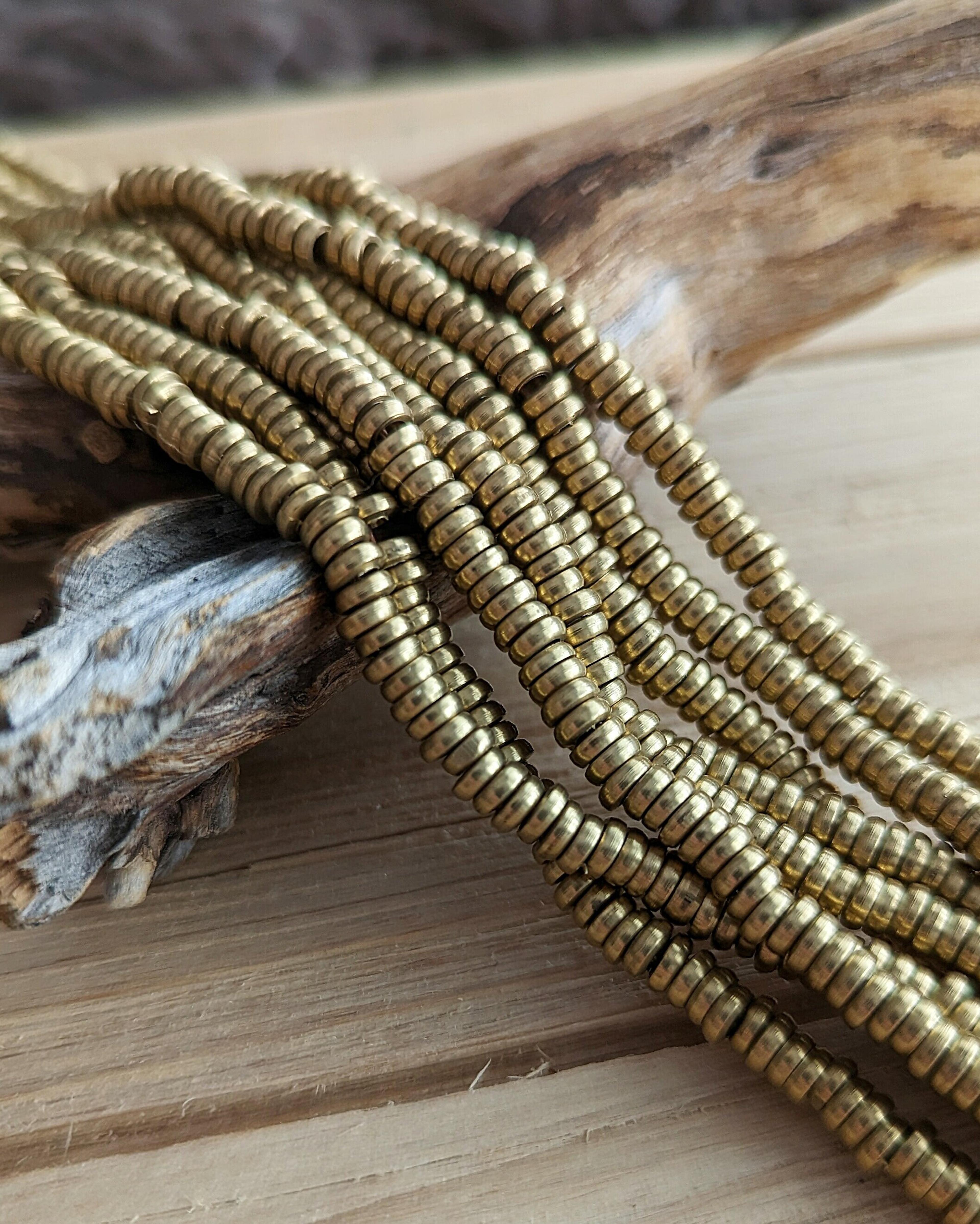 Raw Brass 4mm X 1mm Heishi Metal Beads Rondelles Full or Half Strand, 27 or 13.5, Approx. 500 or 250 Pcs - Etsy