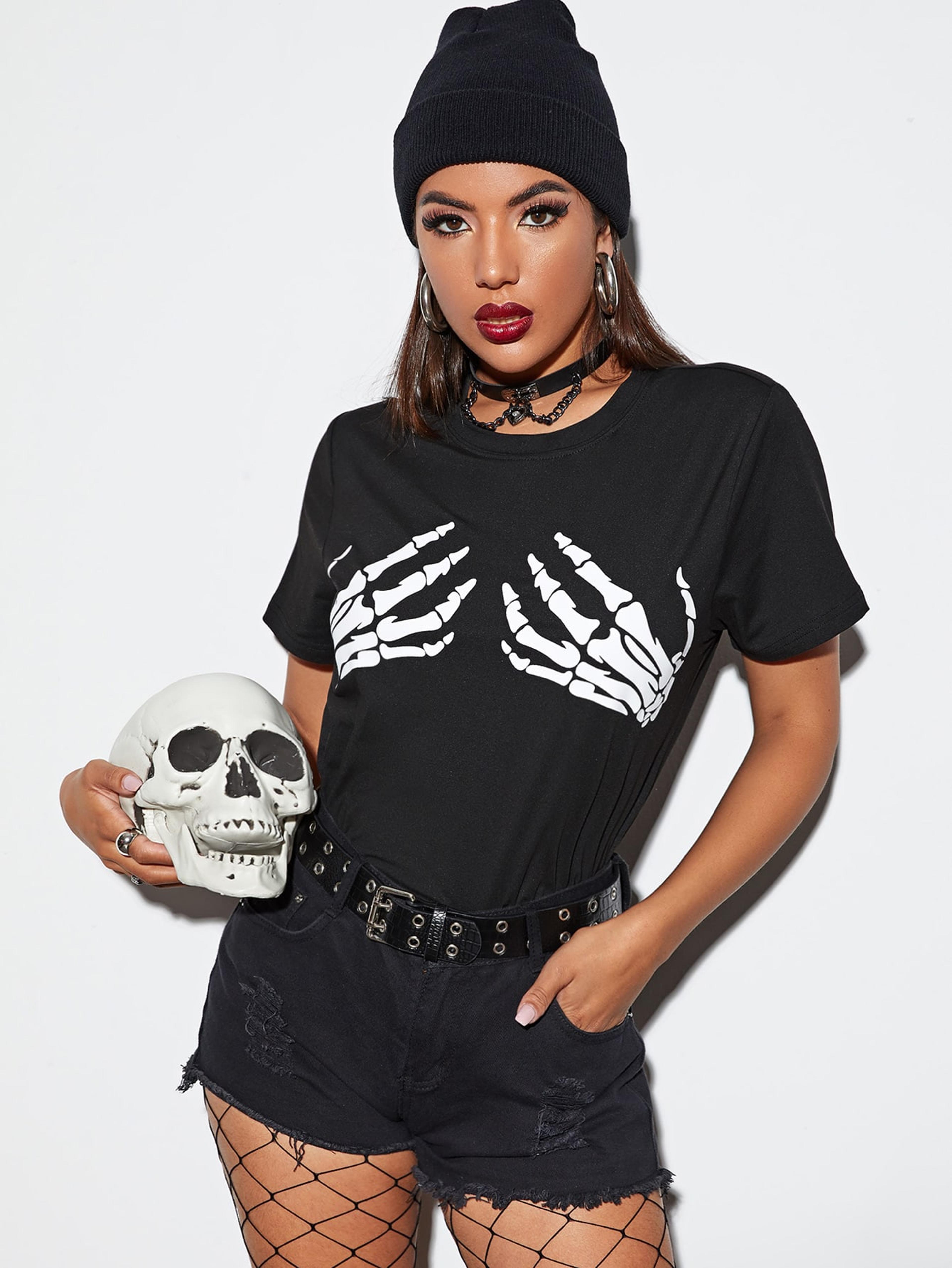 Skeleton Hand Print Tee