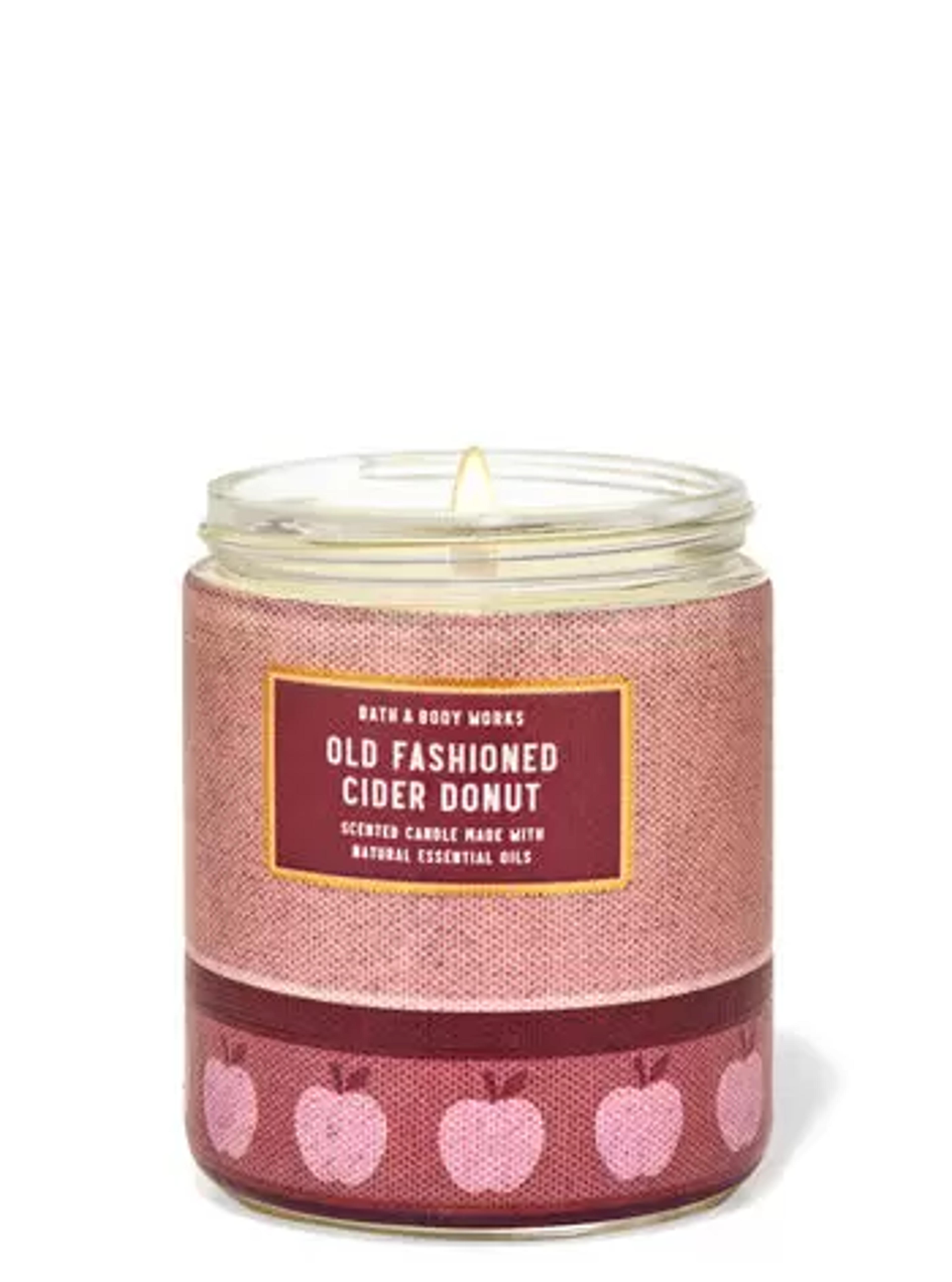 Old Fashioned Cider Donut Single Wick Candle | Bath & Body Works