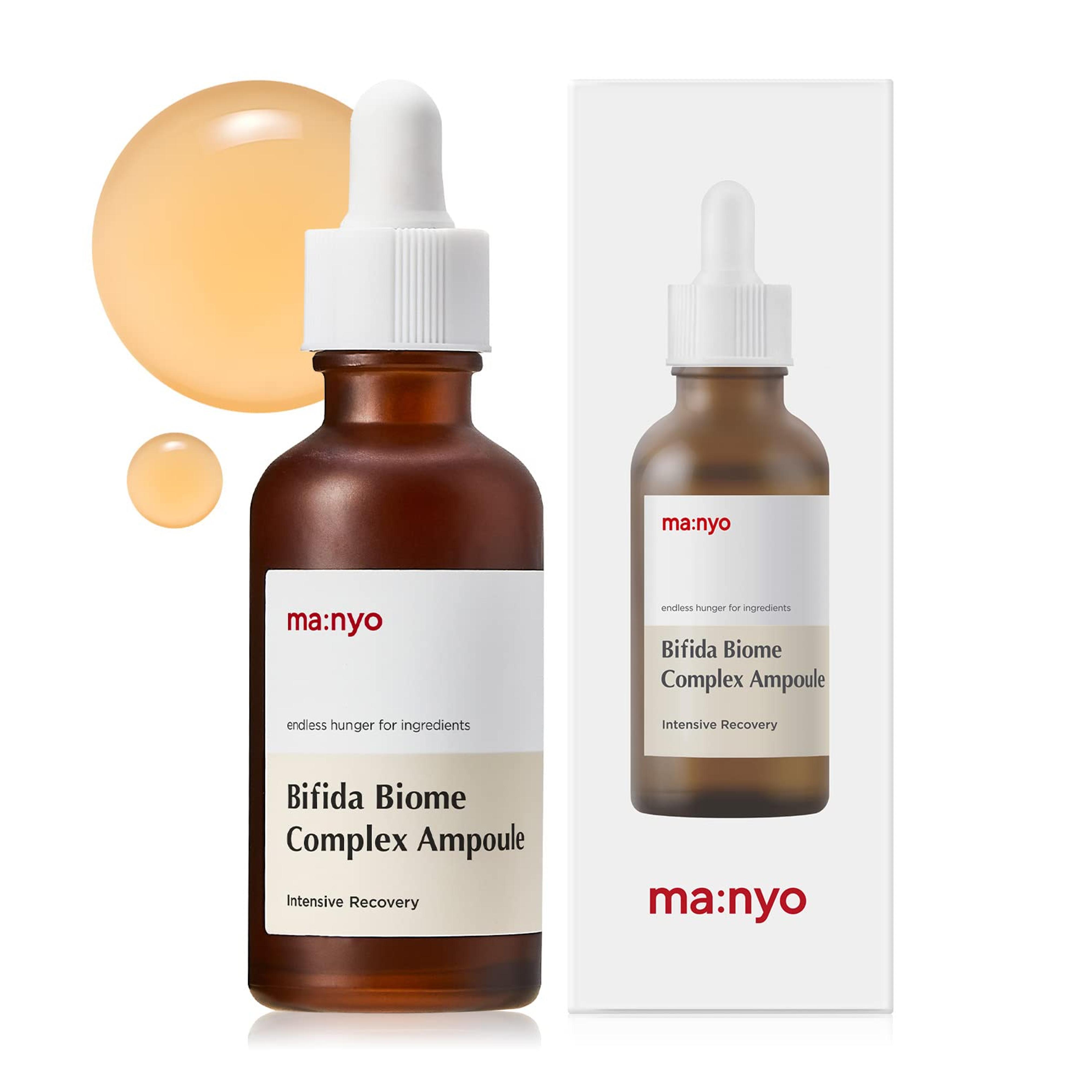 MANYO FACTORY Bifida Biome Complex Ampoule 1.7 fl oz (50ml) Korean Skincare, Facial Skin Rejuvenating, with 10-types-of Hyaluronic Acid, for Women and Men